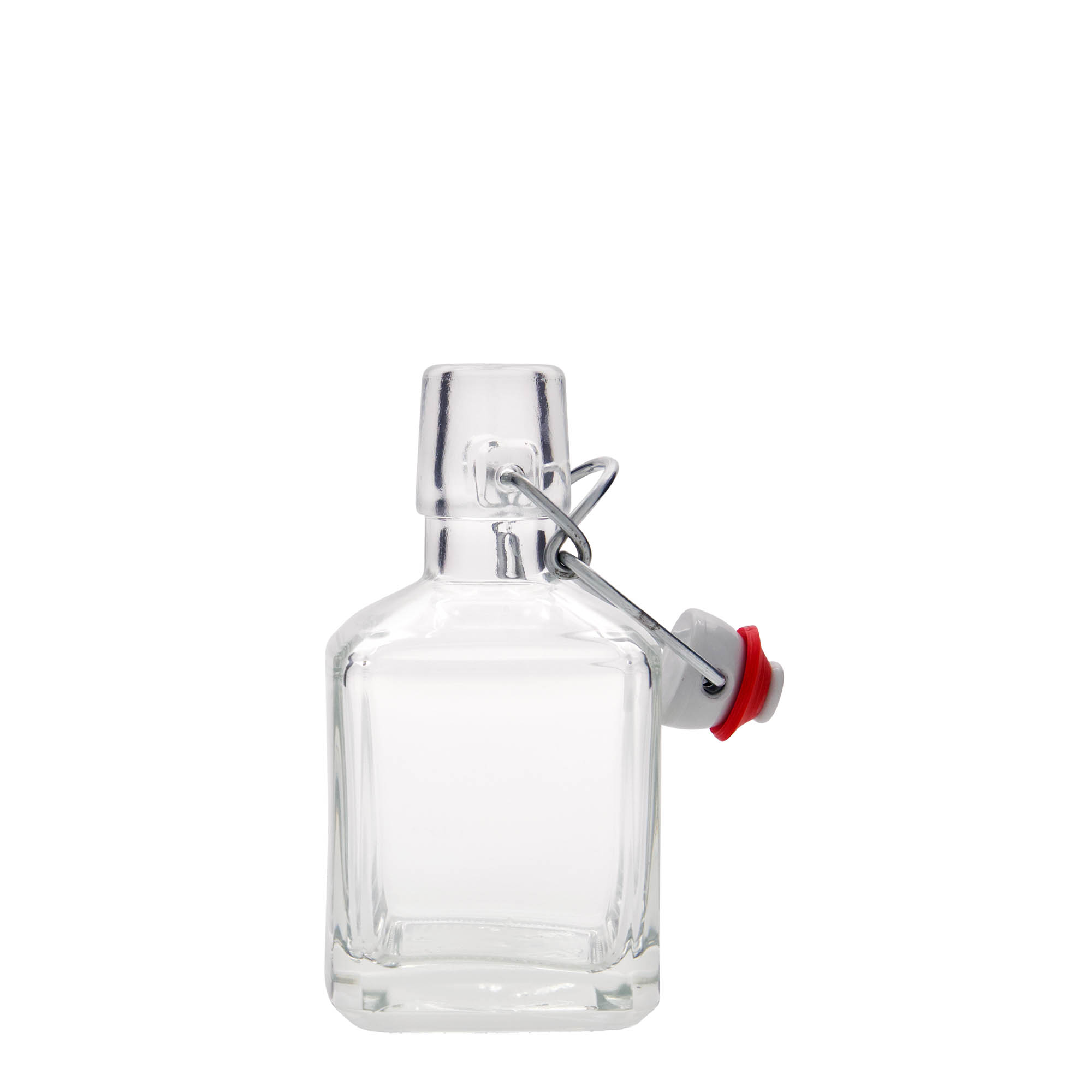 200 ml glasflaska 'Kubica', fyrkantig, mynning: bygelstängning
