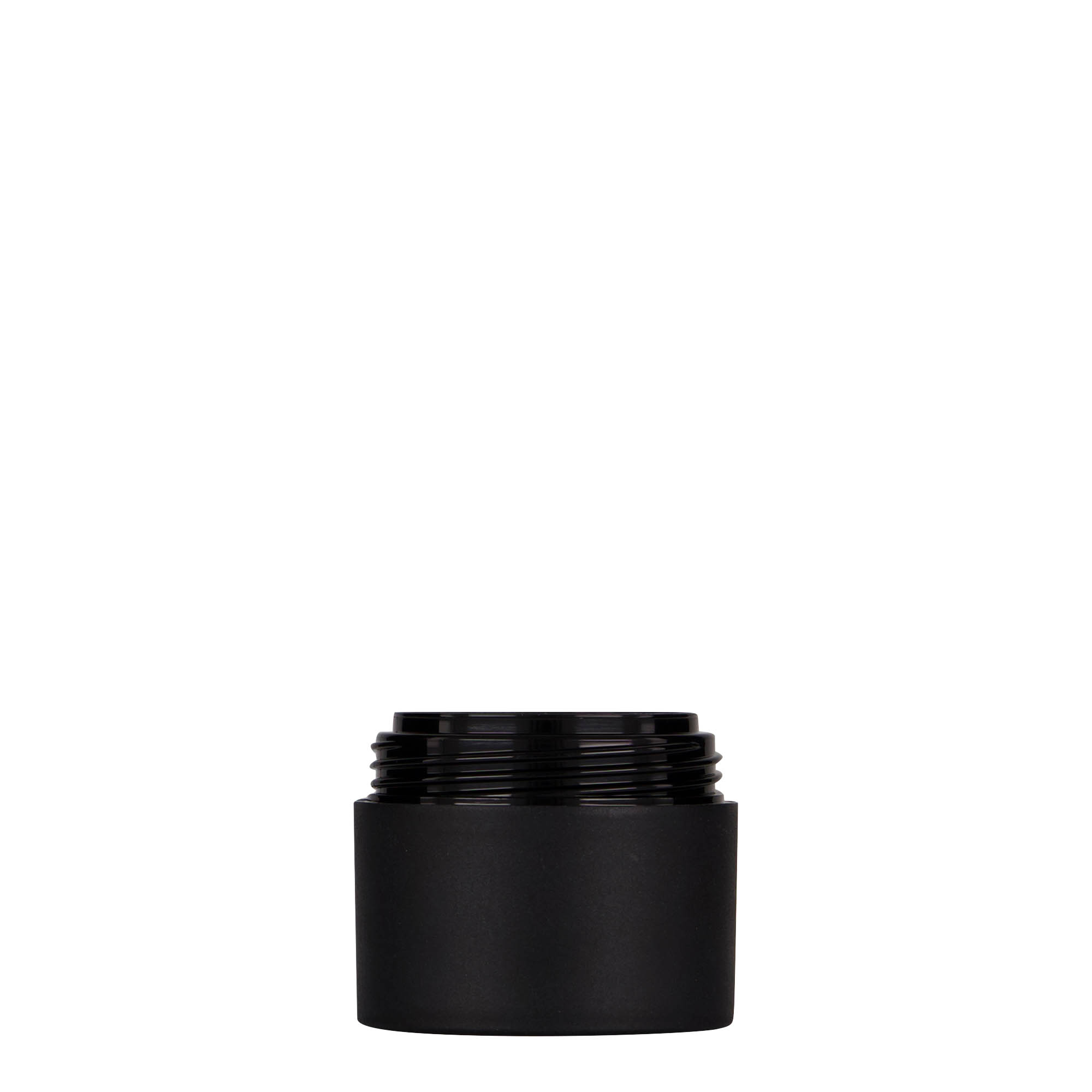30 ml plastburk 'Antonella', PP, svart, öppning: skruvlock 30 ml plastburk 'Antonella', PP, svart, öppning: skruvlock
