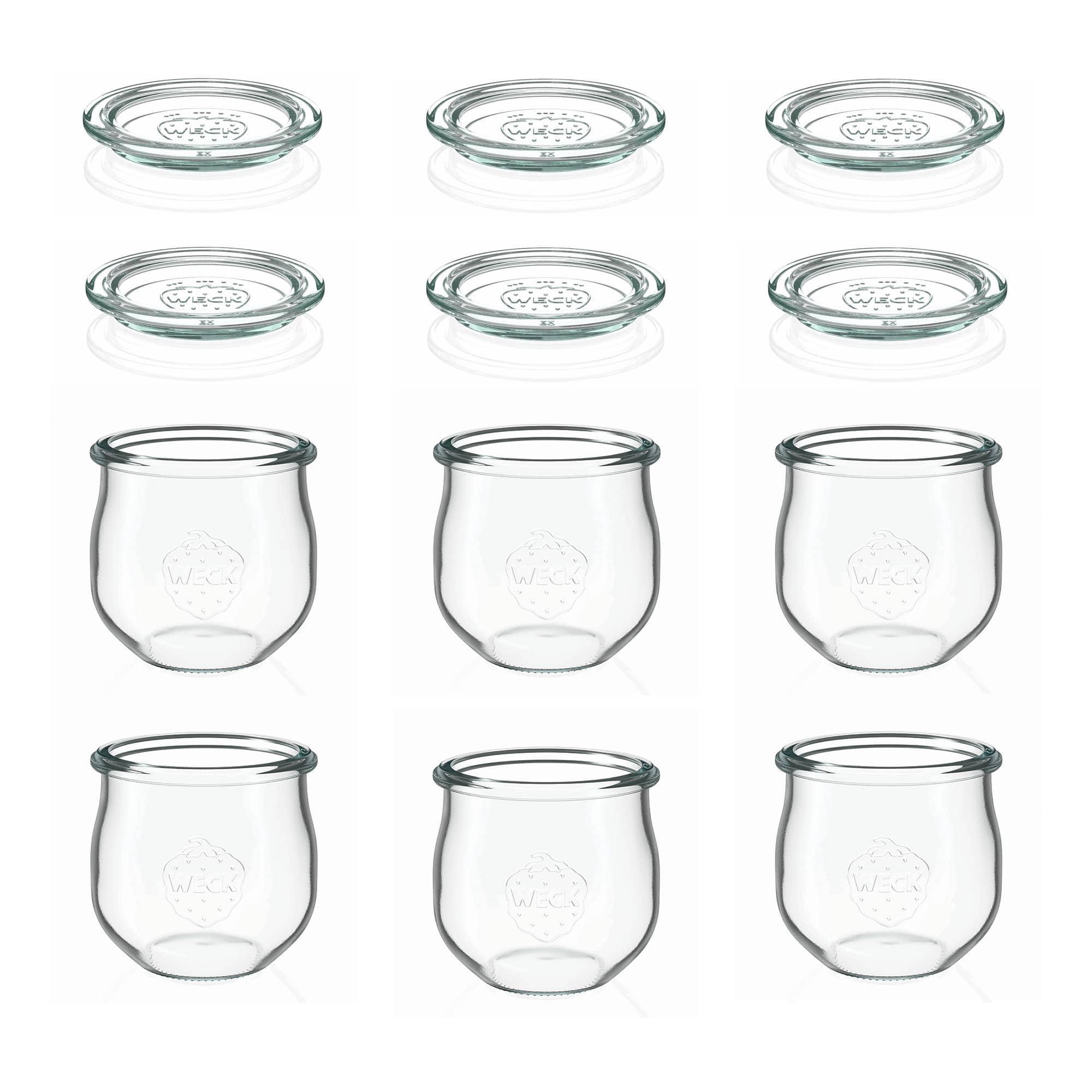6x 370 ml WECK-tulpanburk med glaslock RR 80