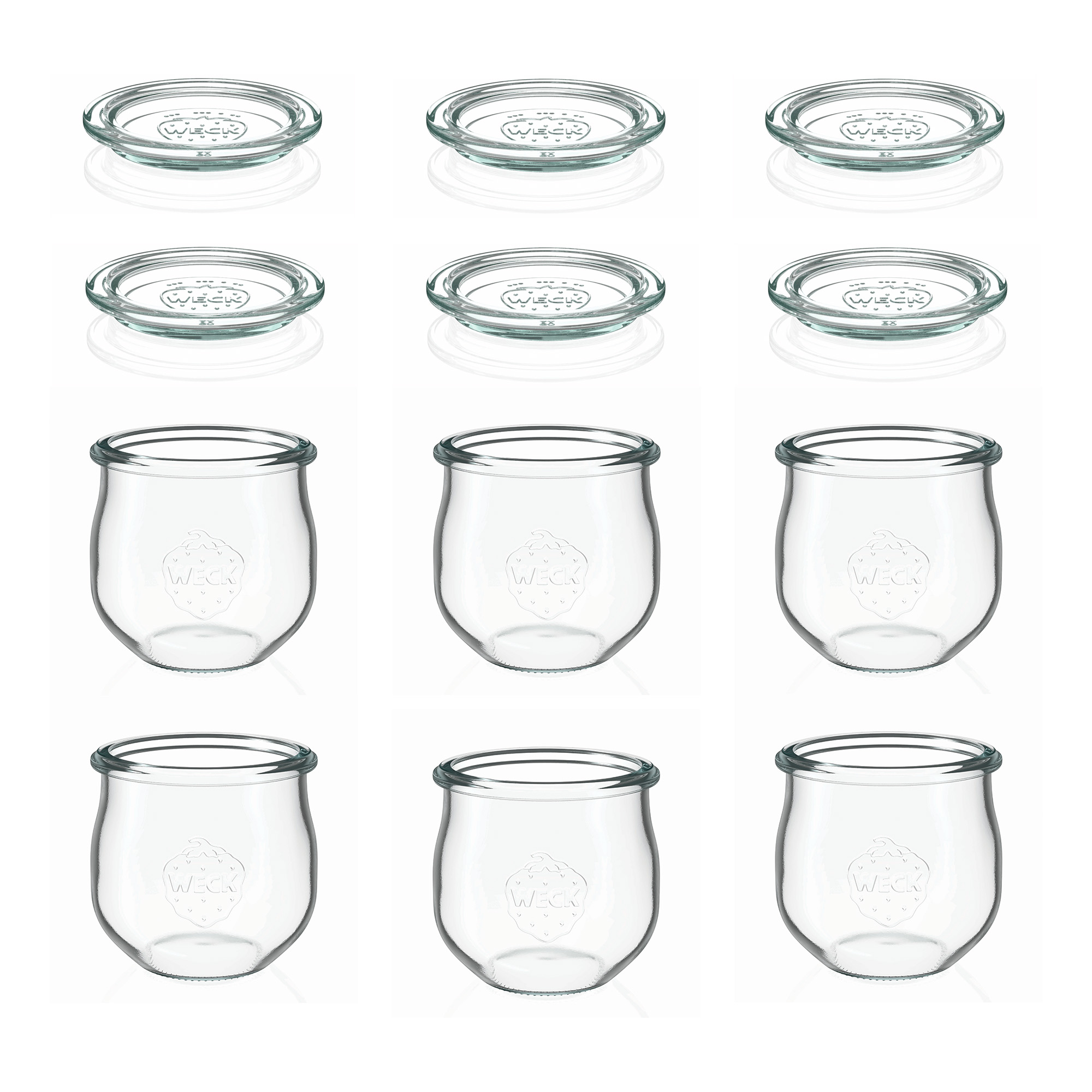 6x 370 ml WECK-tulpanburk med glaslock RR 80