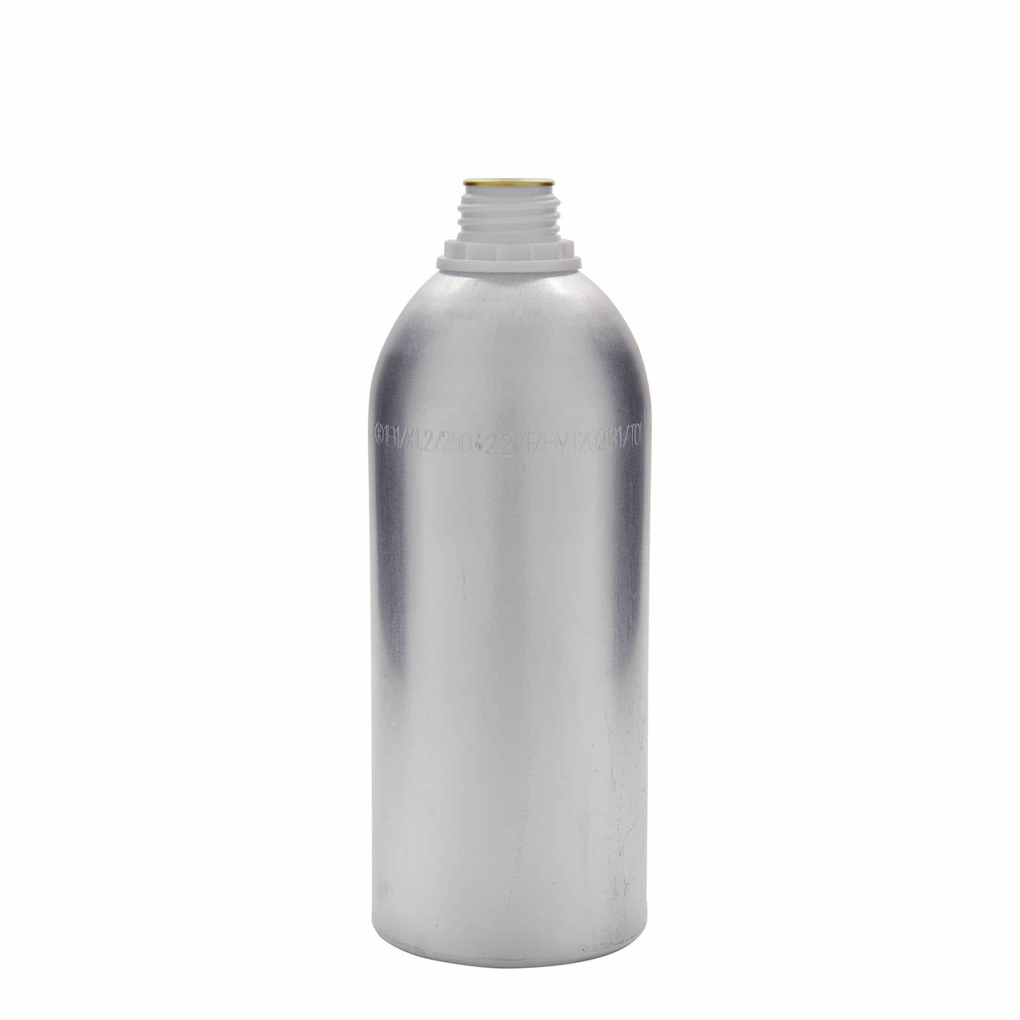 1100 ml aluminiumflaska, metall, silver, mynning: DIN 32