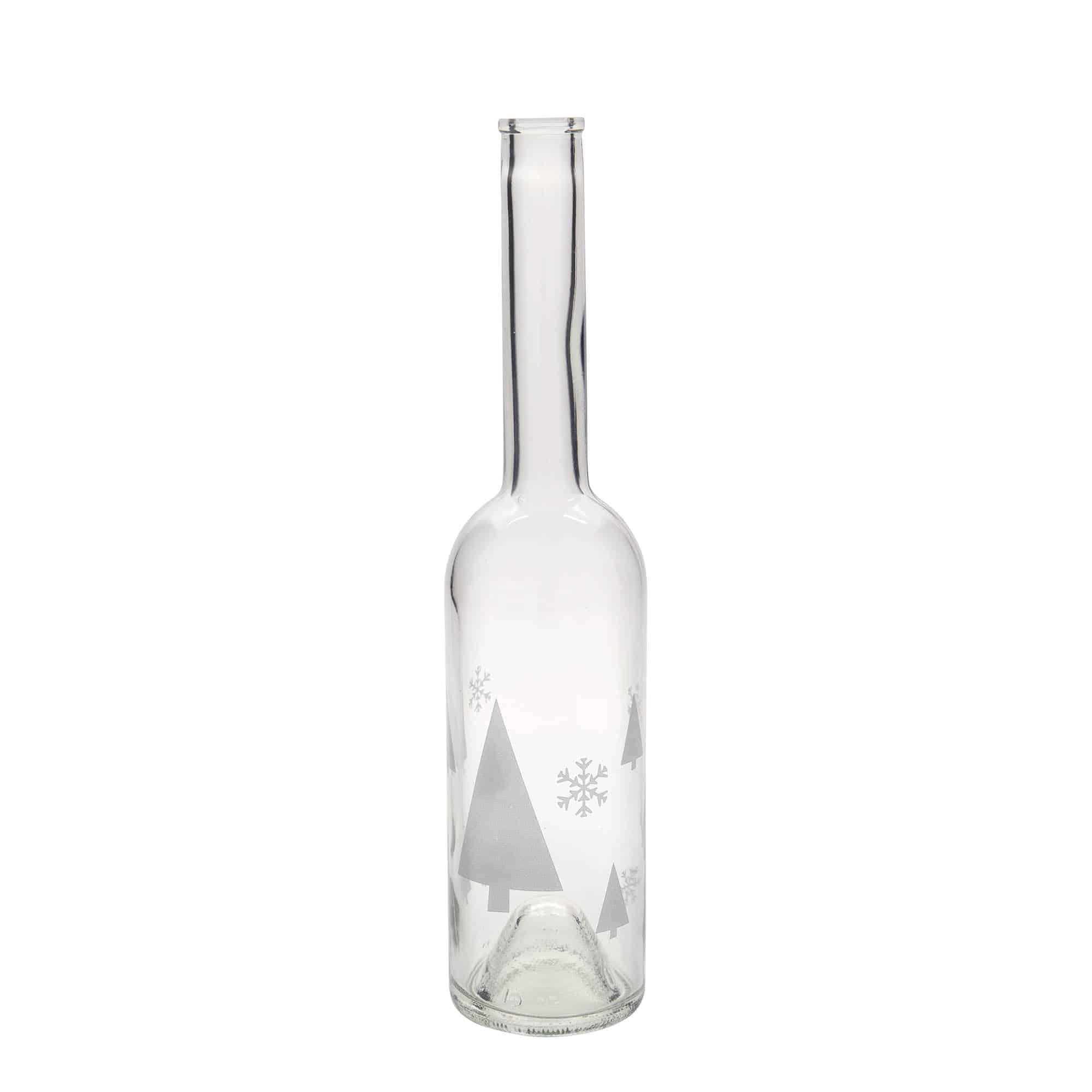 500 ml glasflaska 'Opera', motiv: Snöflingor, mynning: kork 500 ml glasflaska 'Opera', motiv: Snöflingor, mynning: kork