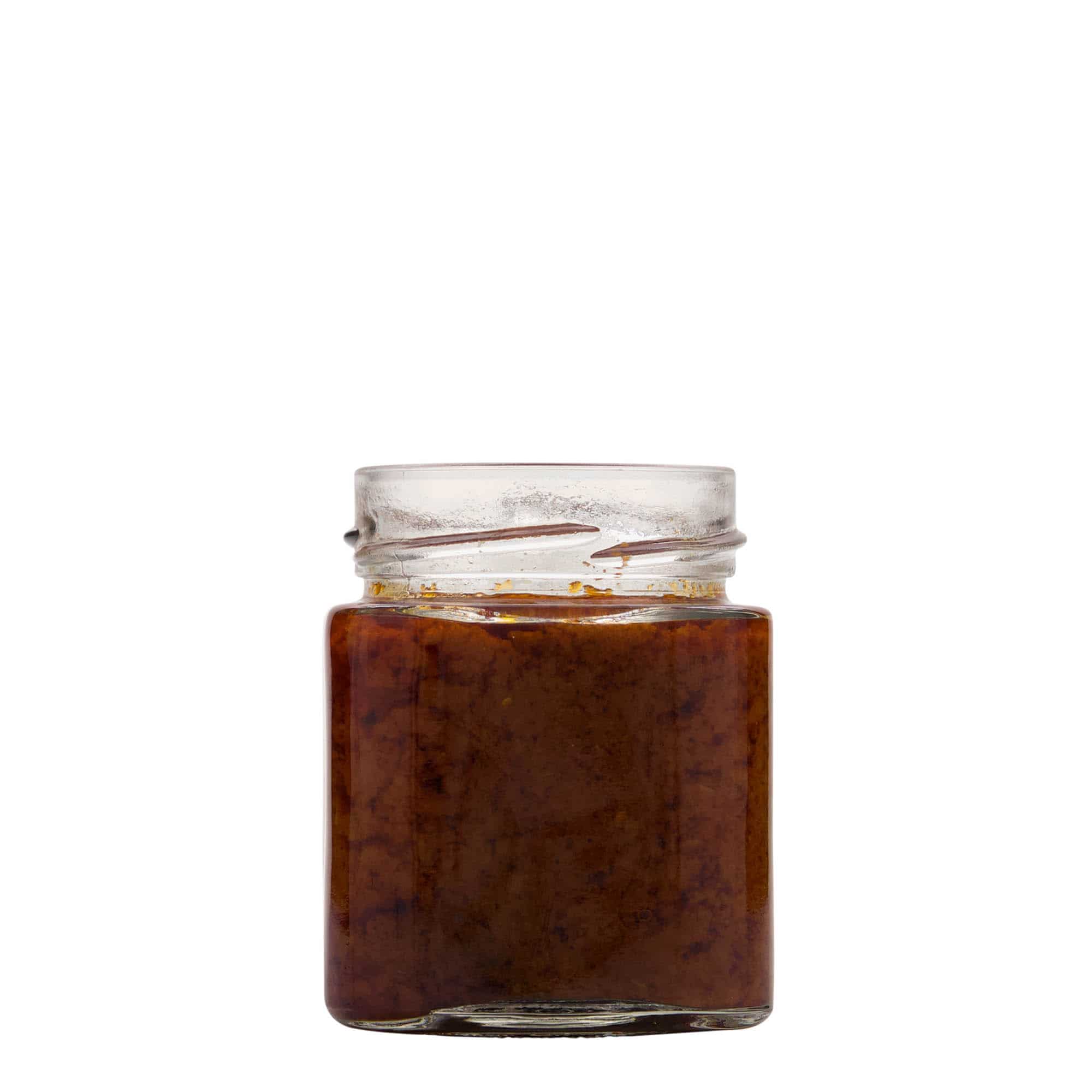 212 ml fyrkantig burk 'Ikarus', mynning: deep twist off (DTO 63)