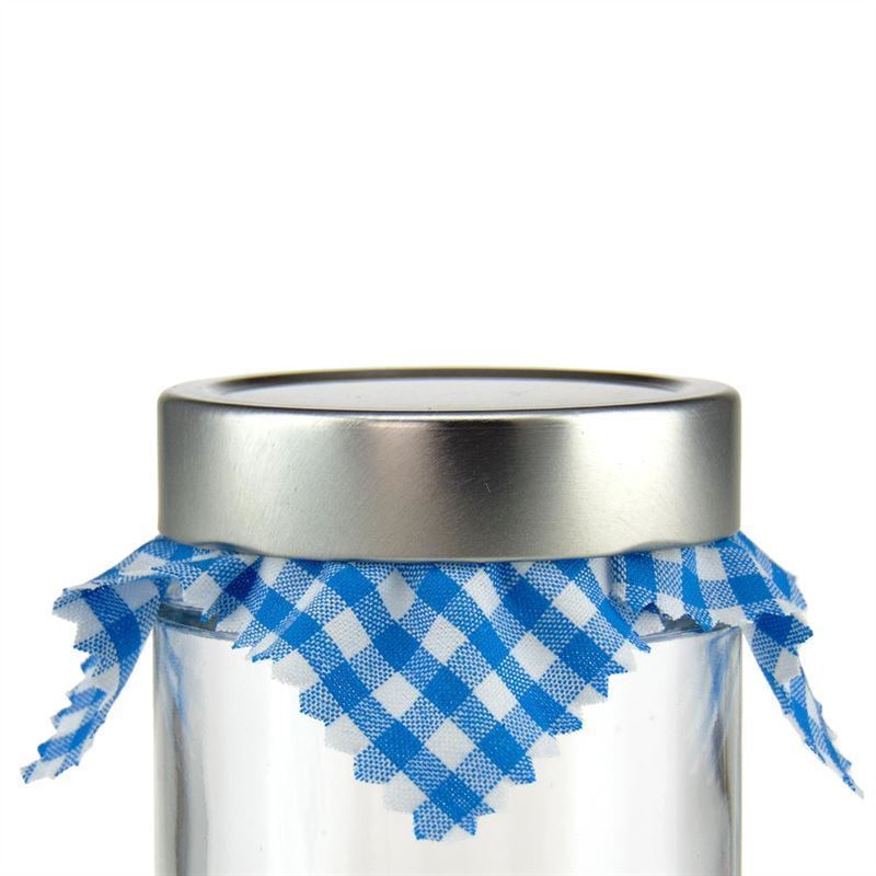 Rutigt tygunderlägg 12x12, kvadratiskt, textil, blått, öppning: TO38-TO53