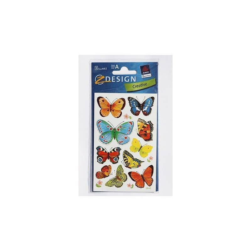 Självhäftande dekaler 'Fjärilar', flerfärgade