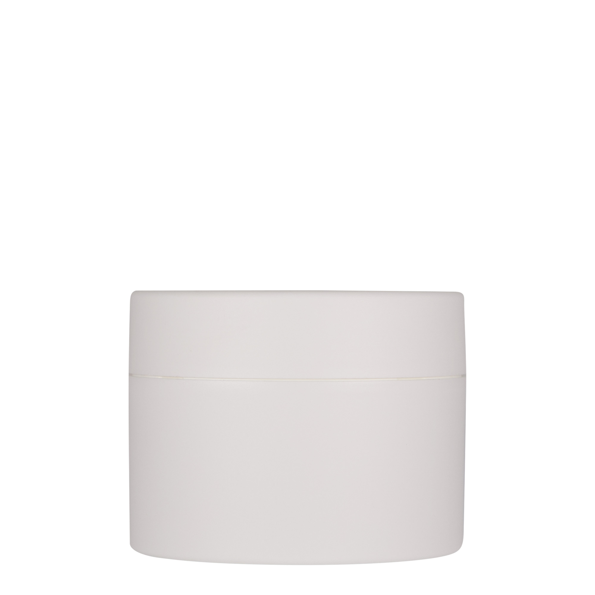 250 ml plastburk 'Antonella', PP, vit, öppning: skruvlock