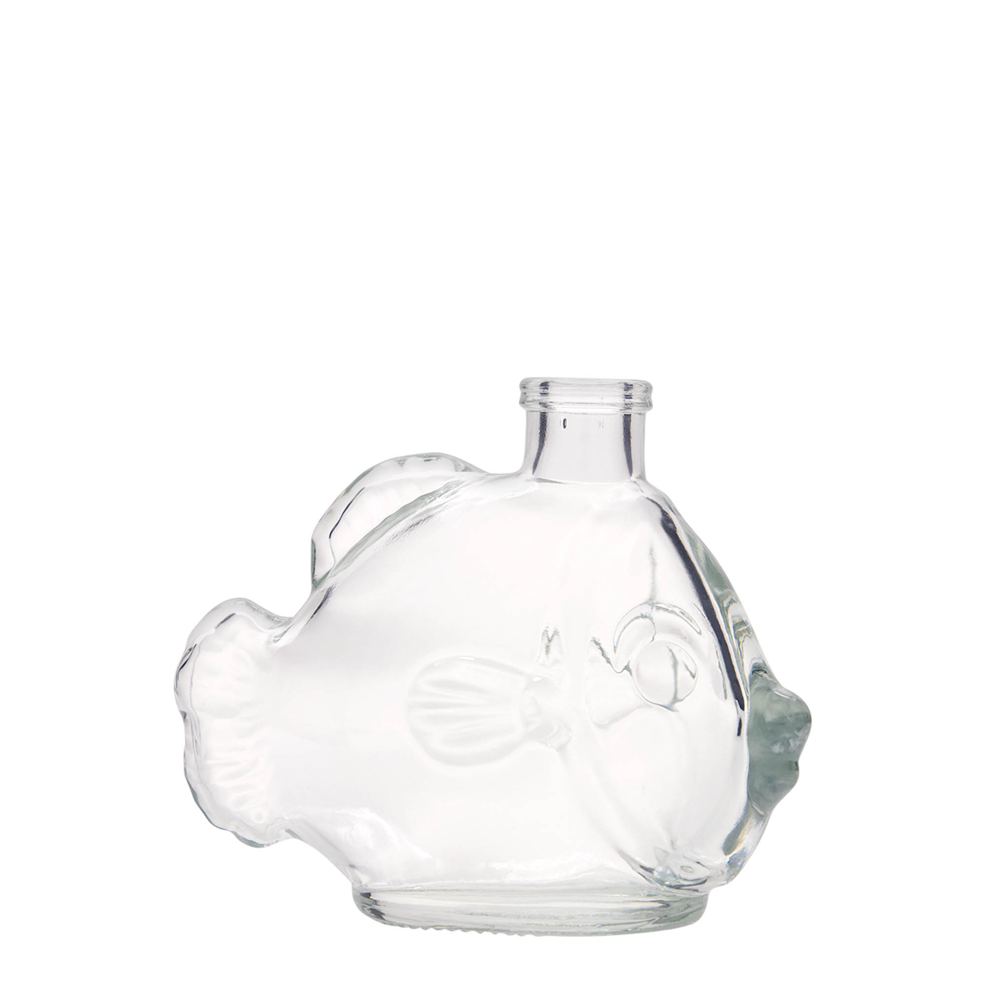 200 ml glasflaska 'Fisk', mynning: kork