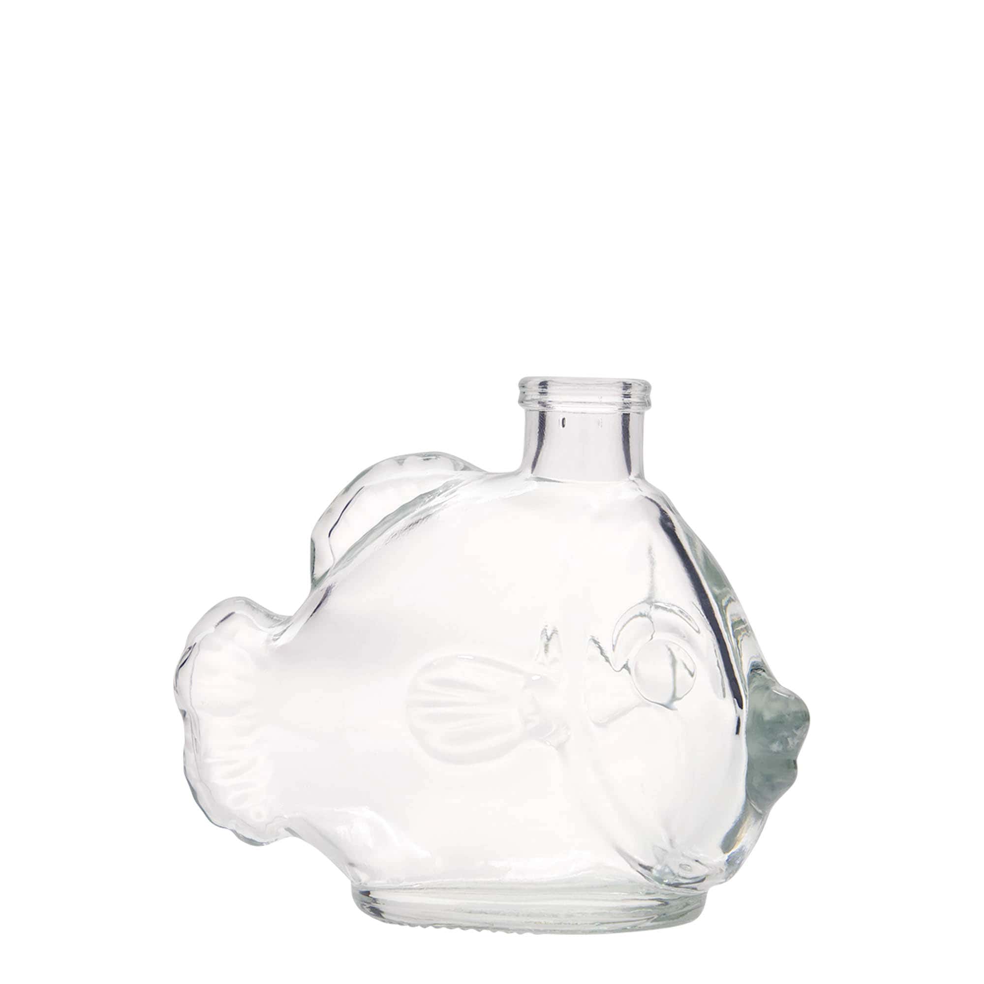 200 ml glasflaska 'Fisk', mynning: kork