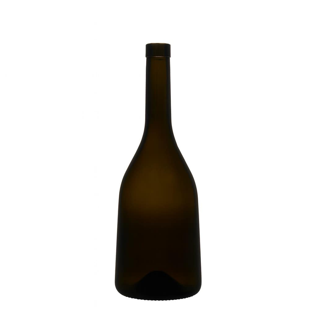 750 ml glasflaska 'Rustica', antikgrön, öppning: kork