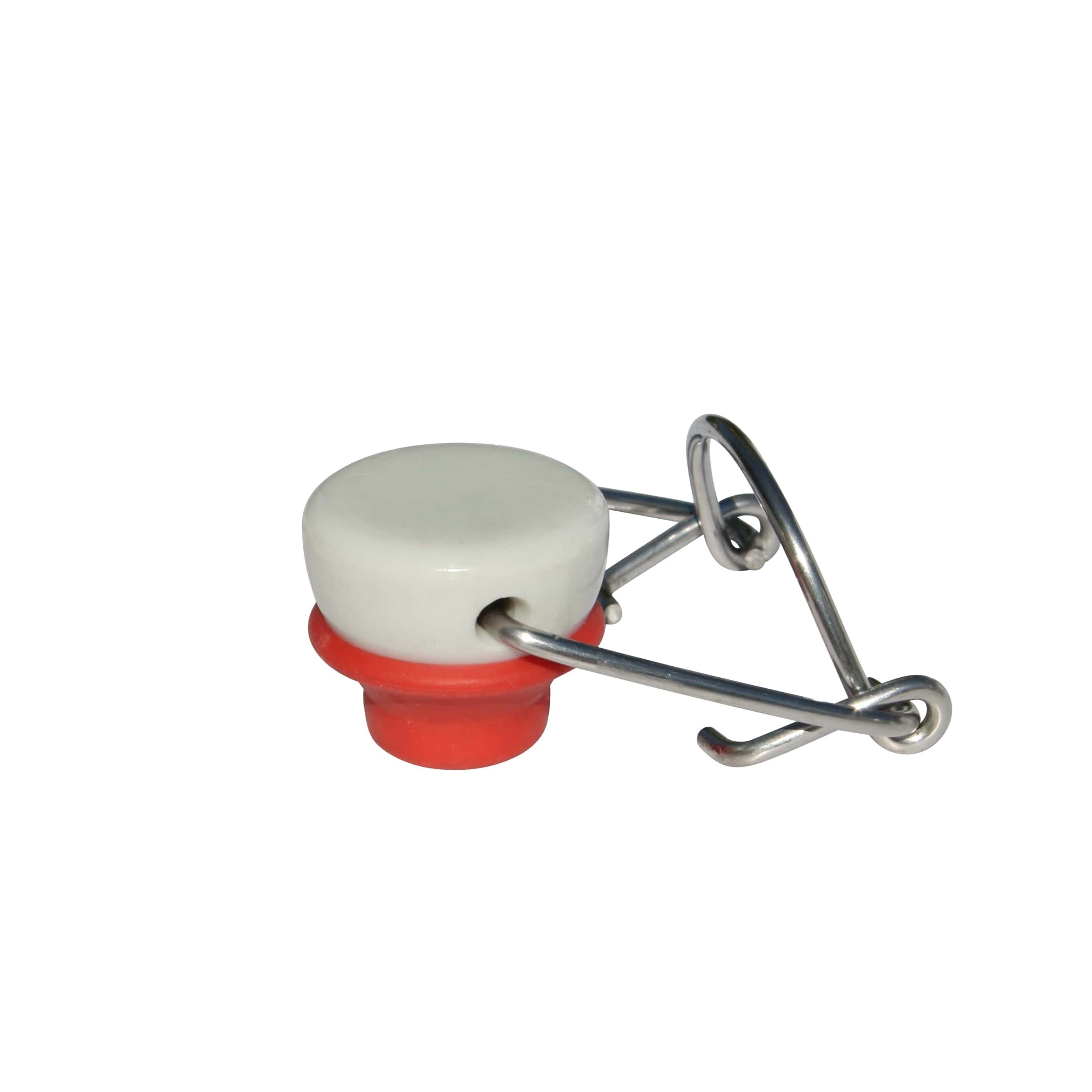 Specialstorlek på bygelspänne, plast, röd-vit Specialstorlek på bygelspänne, plast, röd-vit