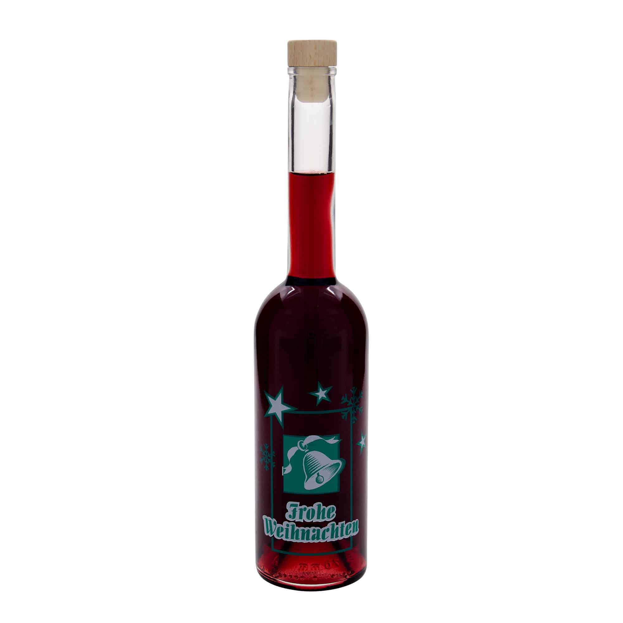 500 ml glasflaska 'Opera', motiv: God jul, mynning: kork