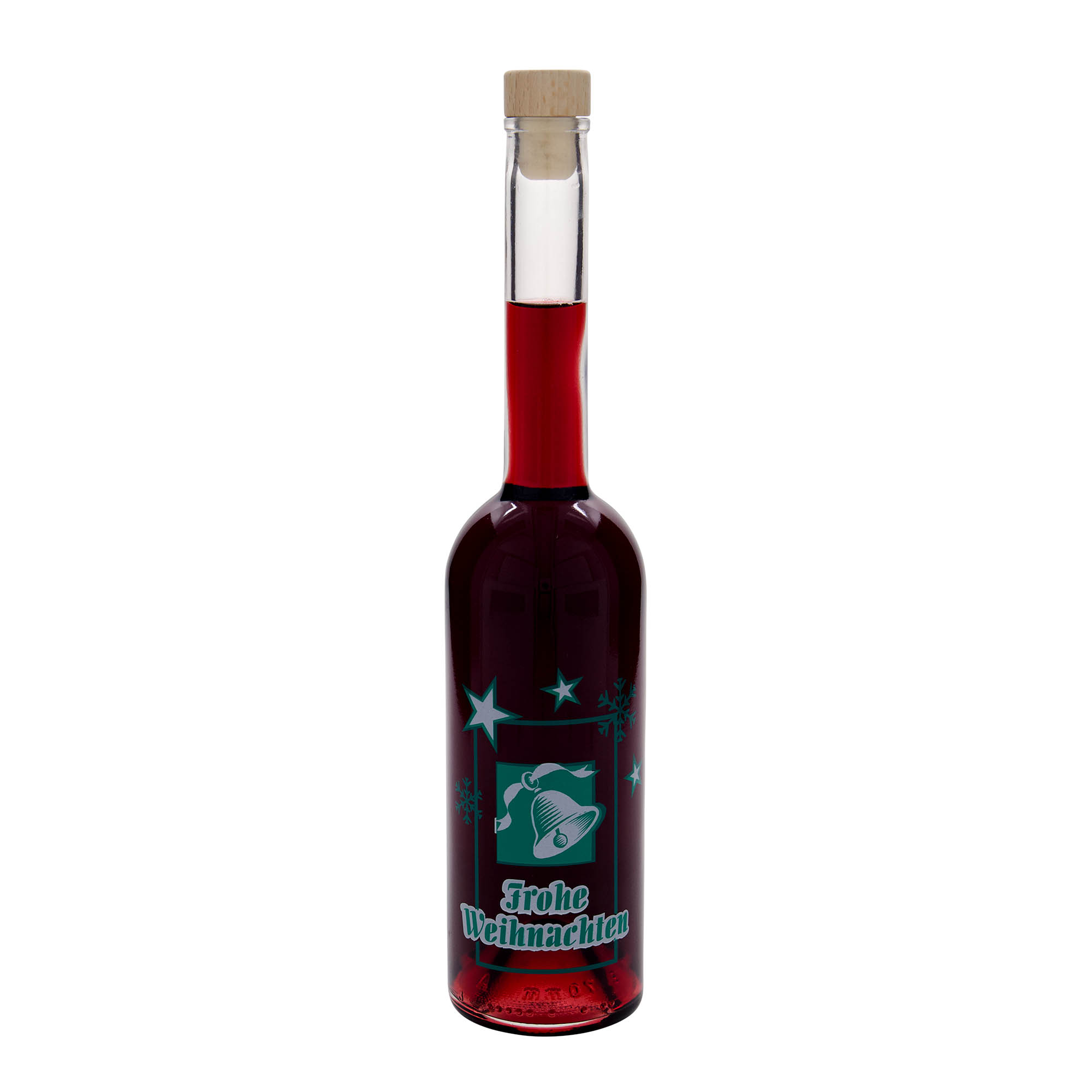 500 ml glasflaska 'Opera', motiv: God Jul, öppning: kork
