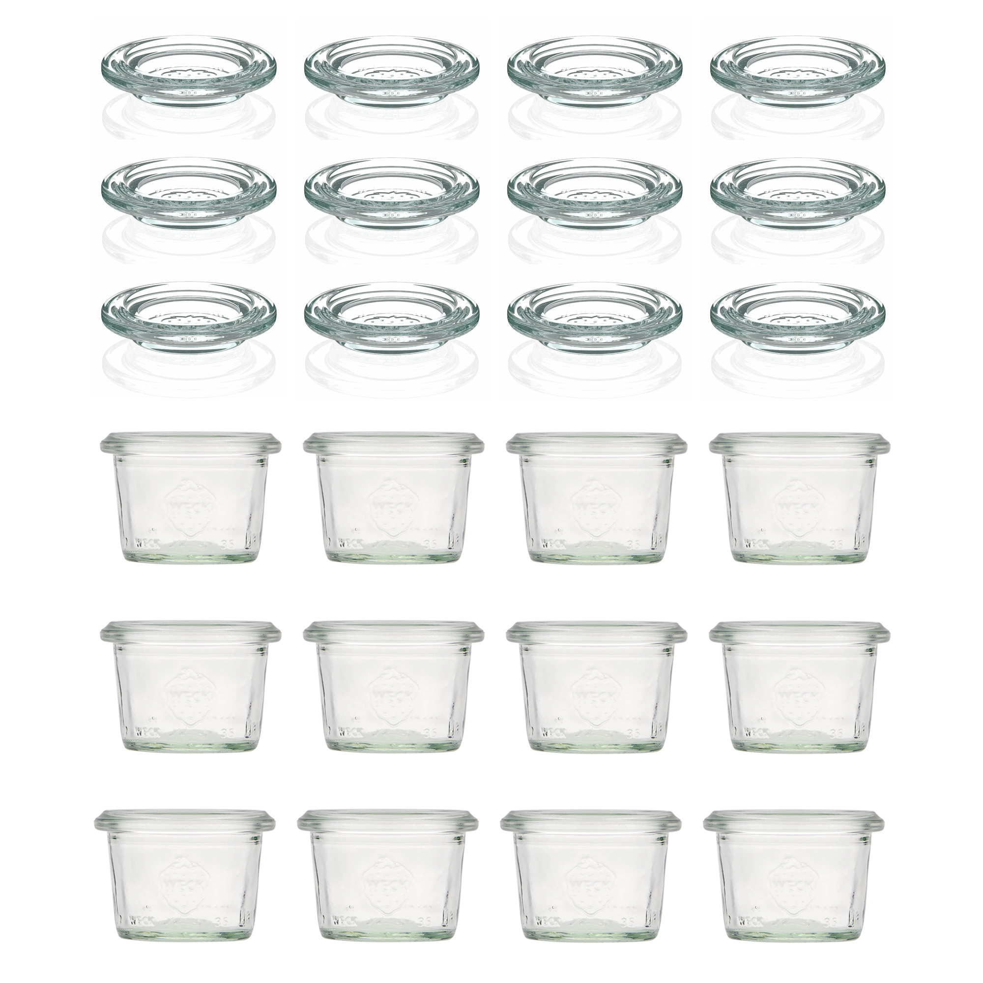 12x 35 ml WECK-störtglas med glaslock RR 40