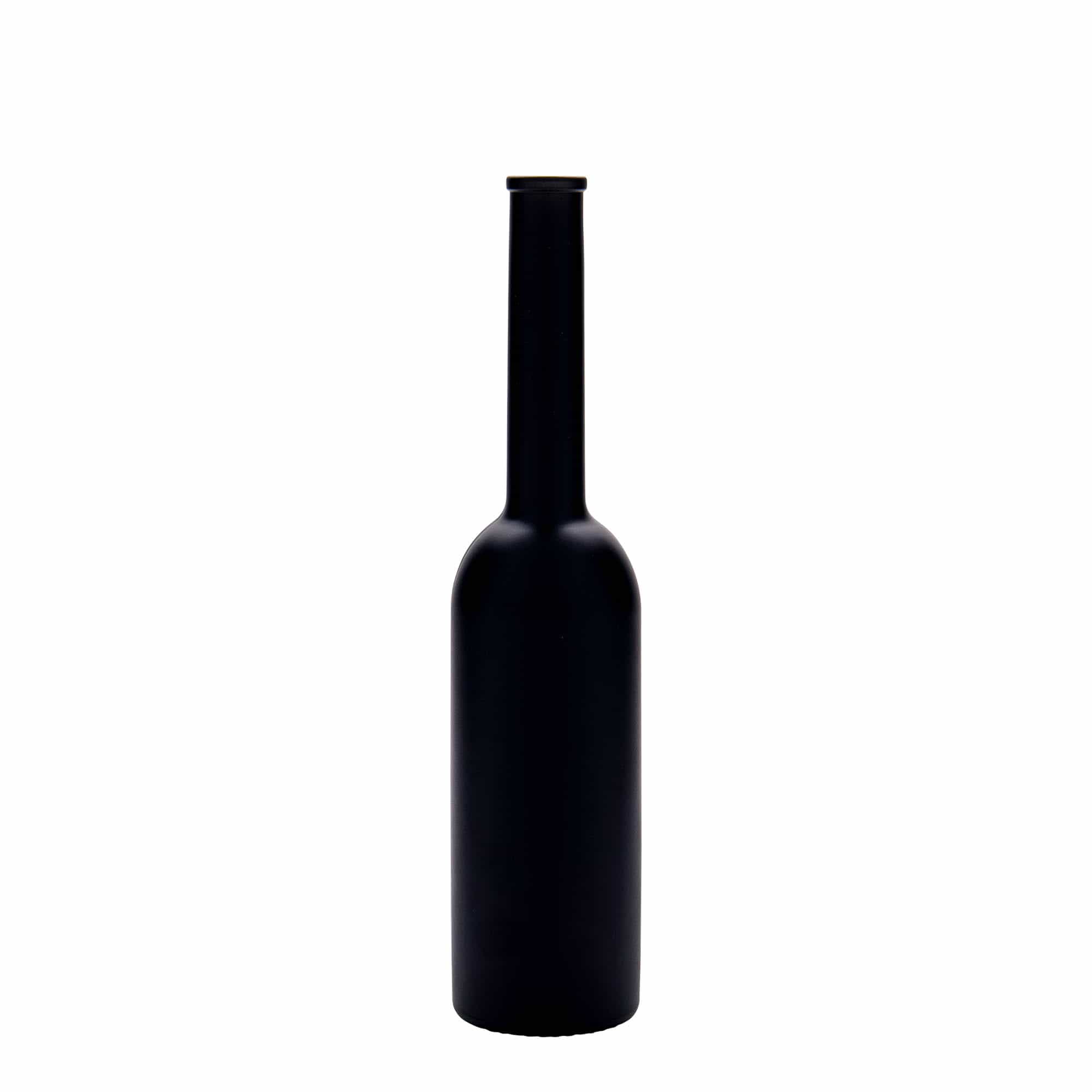 200 ml glasflaska 'Opera', svart, öppning: kork