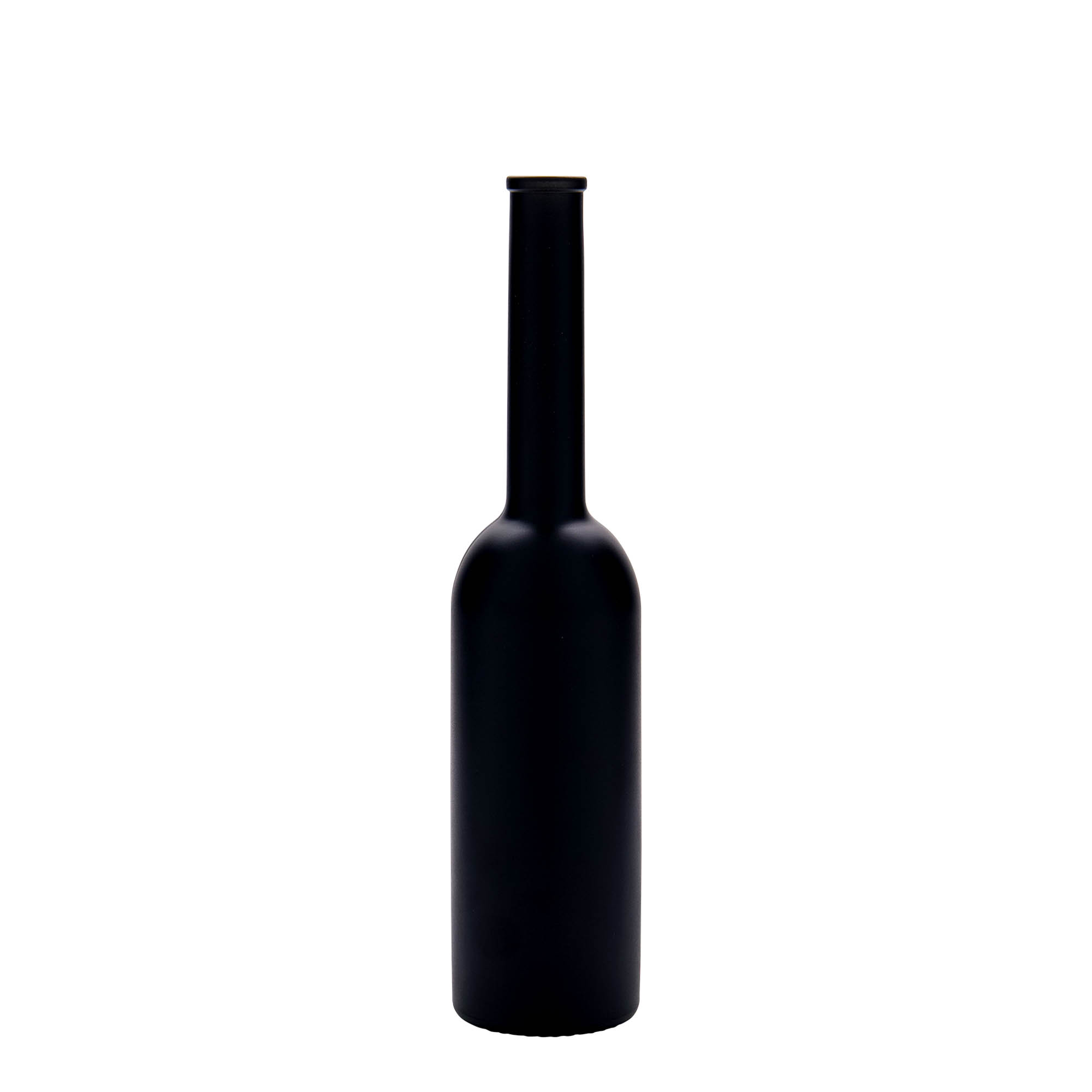 200 ml glasflaska 'Opera', svart, öppning: kork