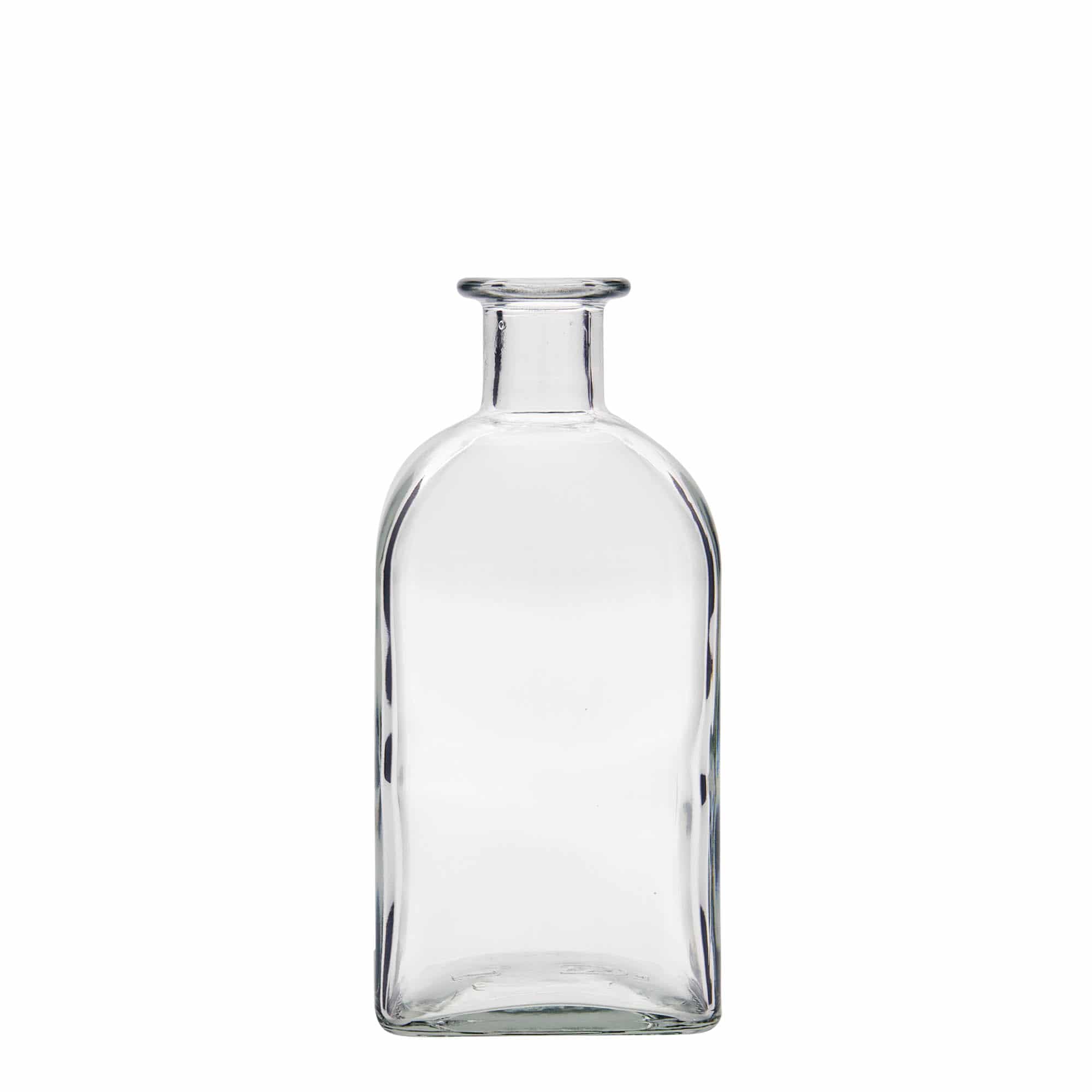 500 ml apoteksglasflaska Carré, kvadratisk, mynning: kork 500 ml apoteksglasflaska Carré, kvadratisk, mynning: kork