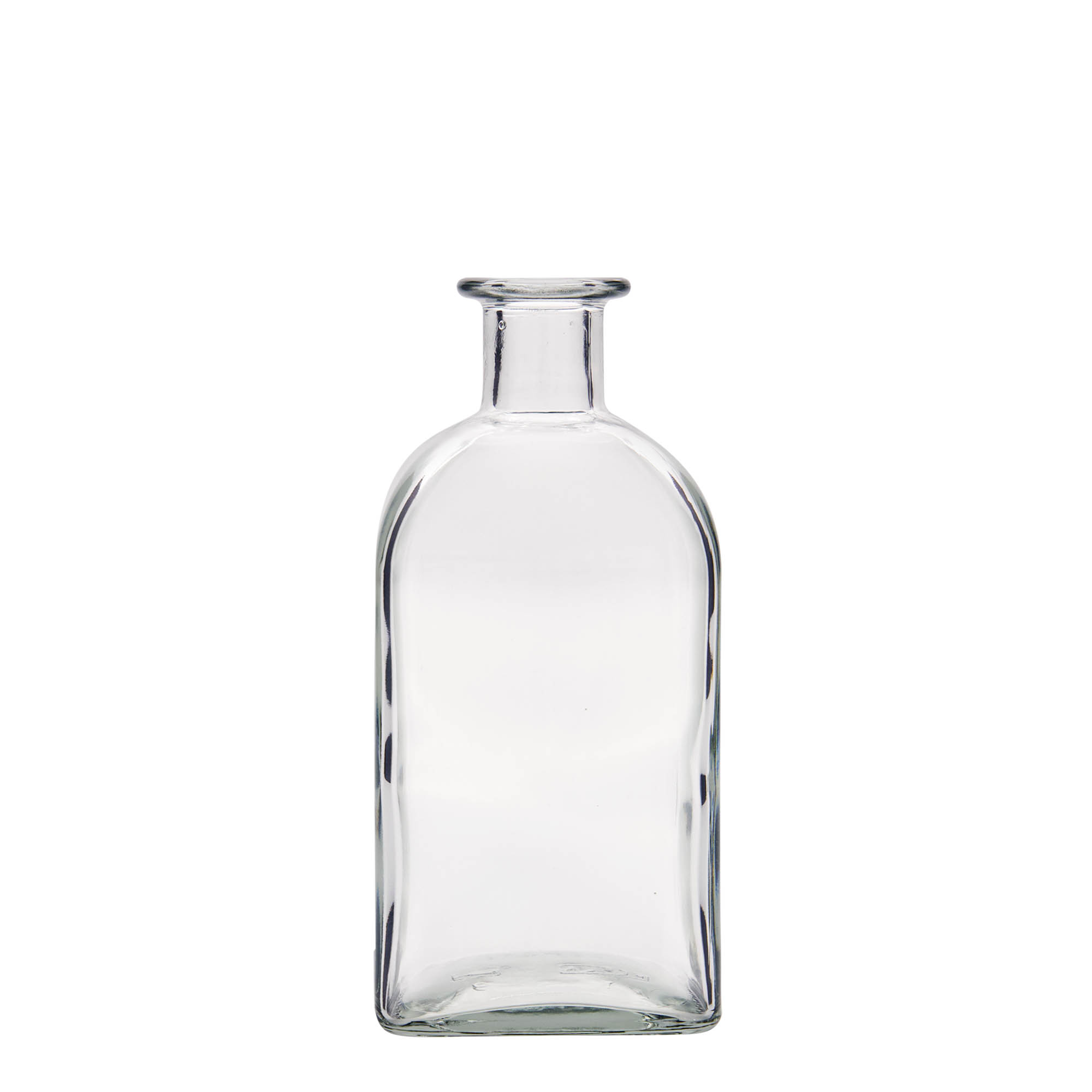 500 ml glasflaska Apotheker Carré, kvadratisk, öppning: kork 500 ml glasflaska Apotheker Carré, kvadratisk, öppning: kork