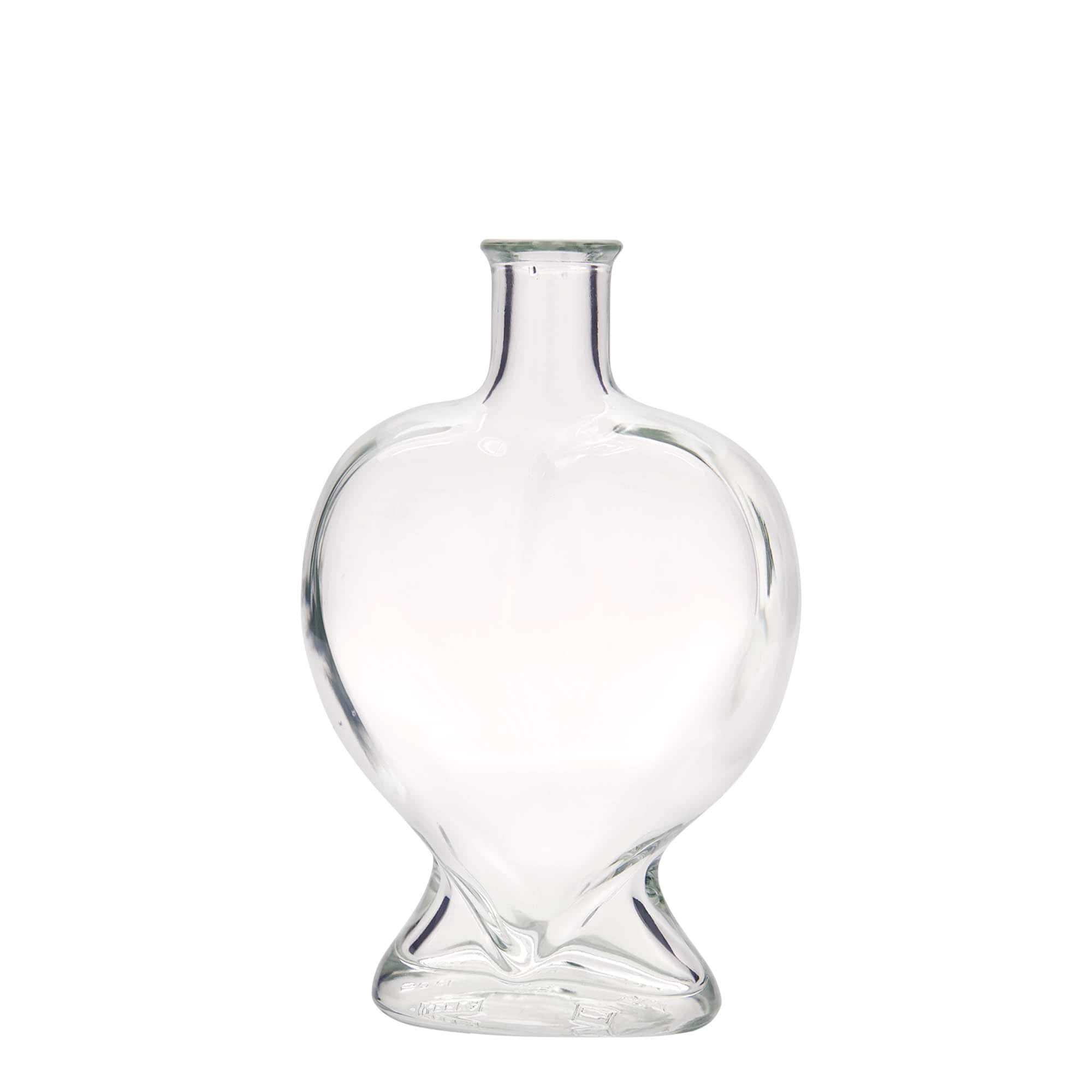 500 ml glasflaska 'Hjärta', mynning: kork