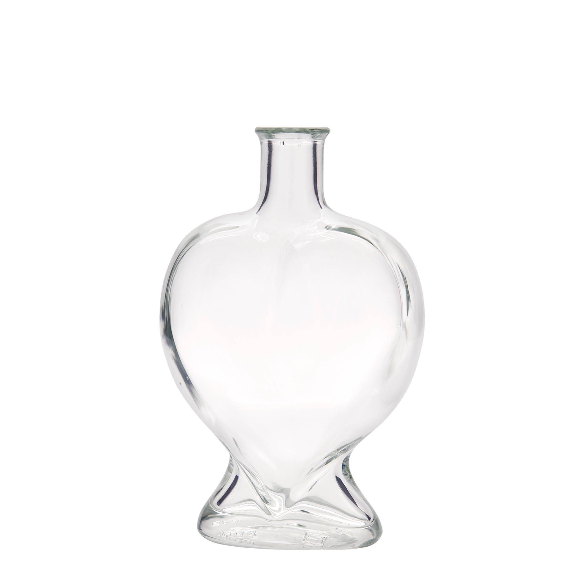 500 ml glasflaska 'Hjärta', mynning: kork