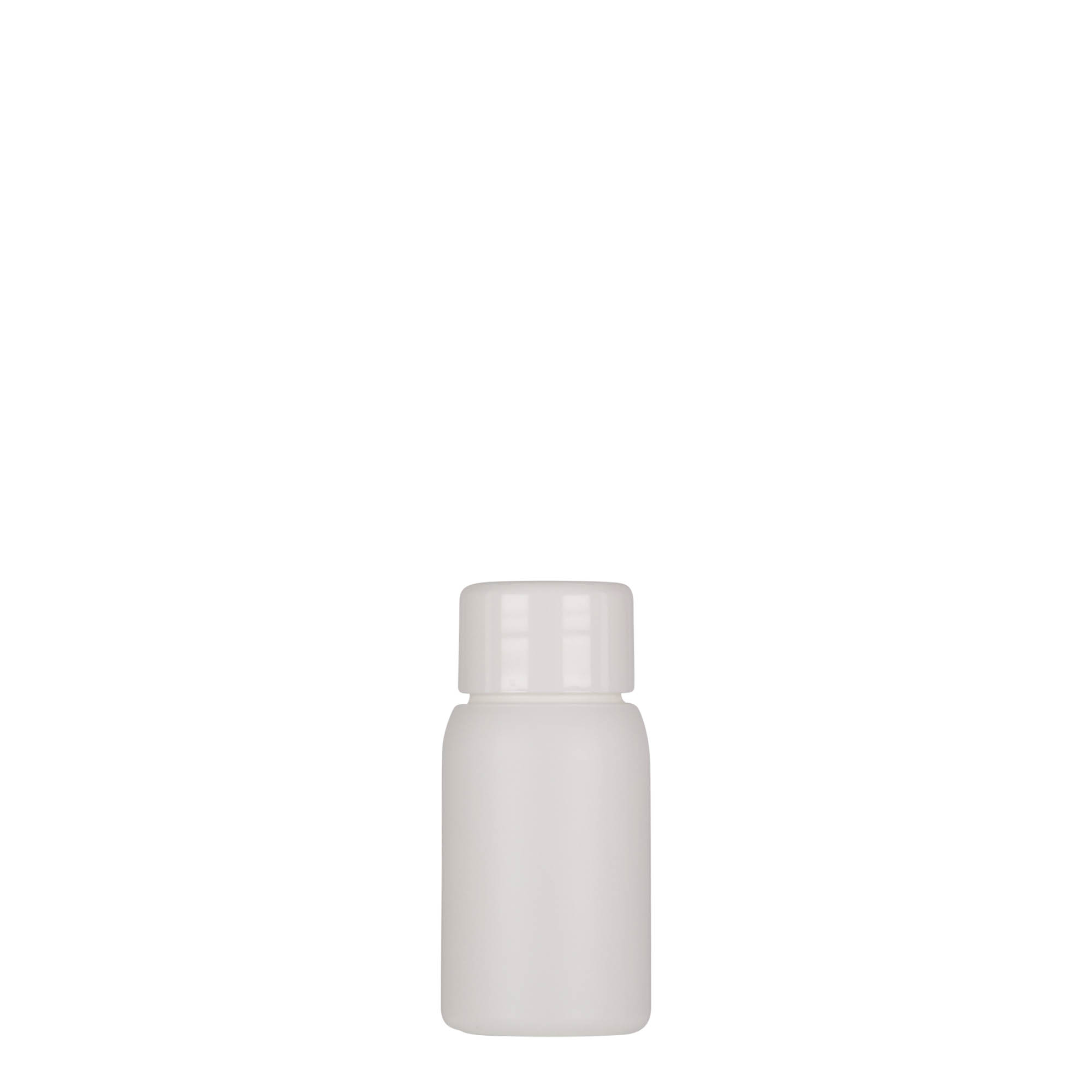 30 ml plastflaska 'Tuffy', HDPE, vit, mynning: 24/410