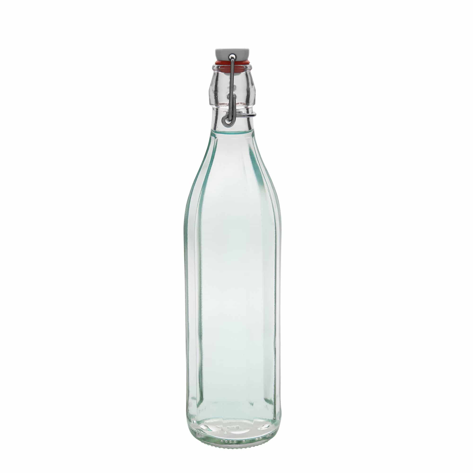 750 ml glasflaska 'Bravo', tiohörnig, öppning: bygelkapsyl