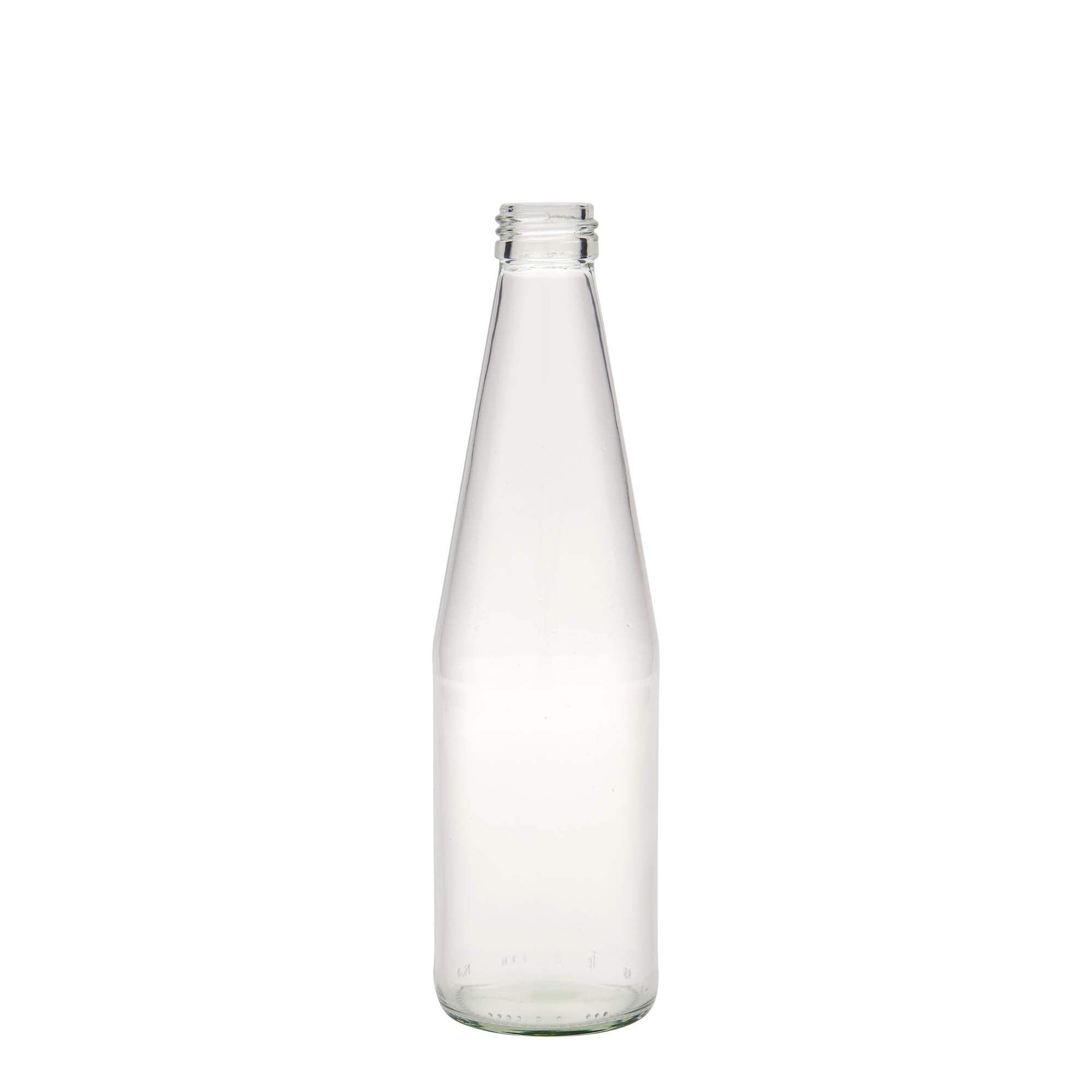 330 ml universalflaska morotsform, glas, öppning: PP 28 330 ml universalflaska morotsform, glas, öppning: PP 28