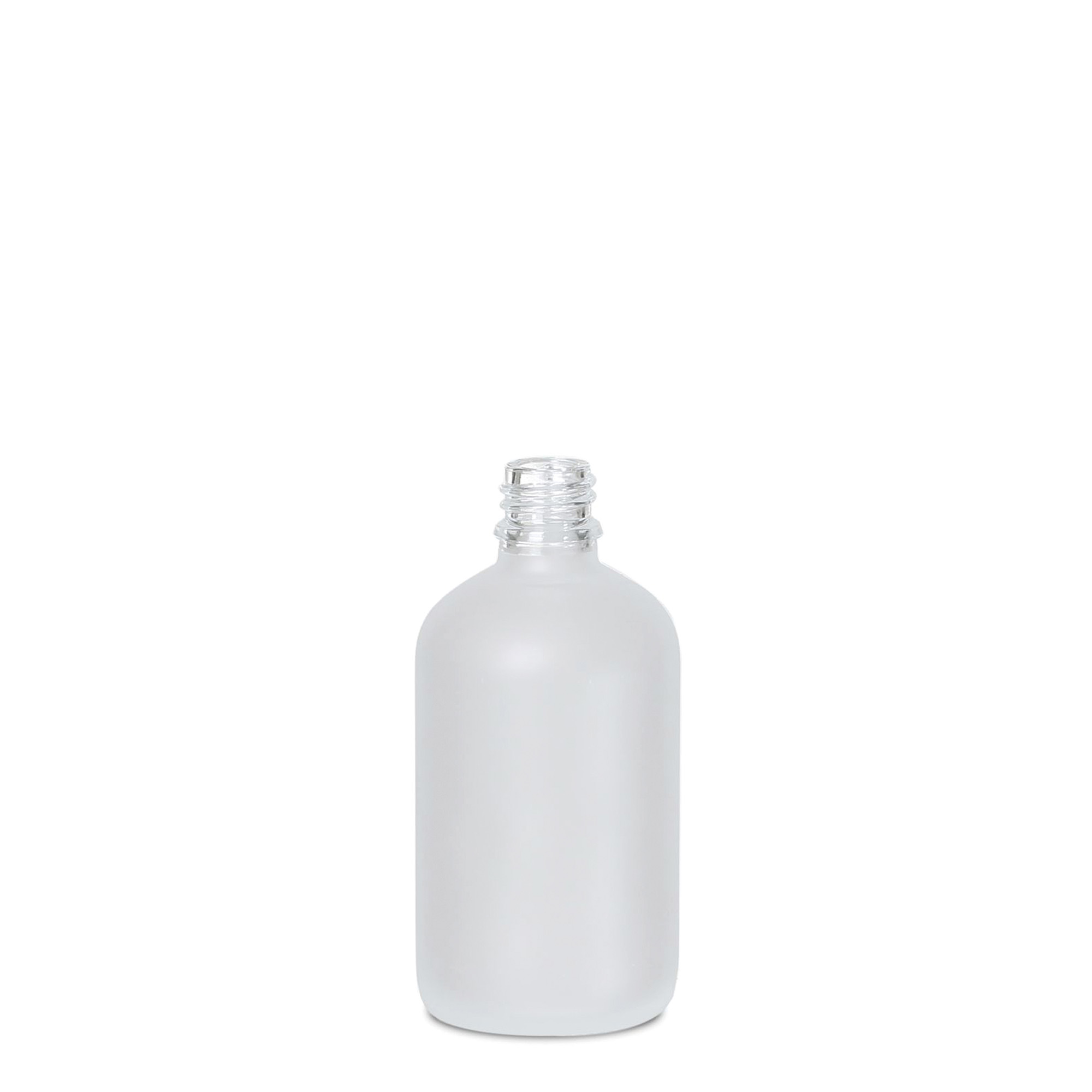 100 ml medicinflaska, glas, frostad, mynning: DIN 18