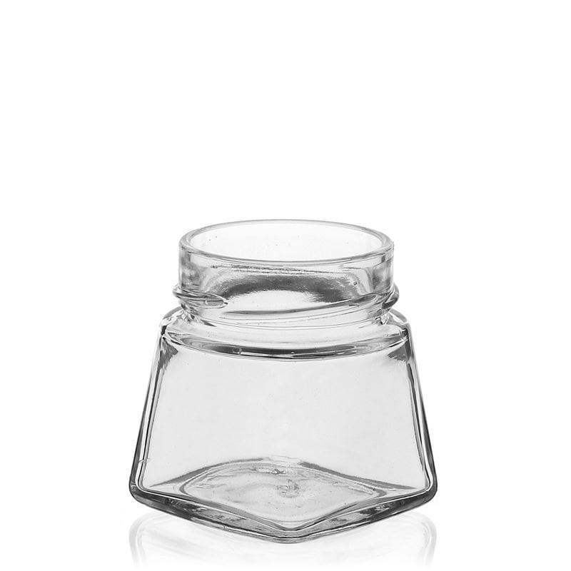 106 ml Fyrkantigt glas 'Luxor', öppning: Deep-Twist-Off (DTO 58)