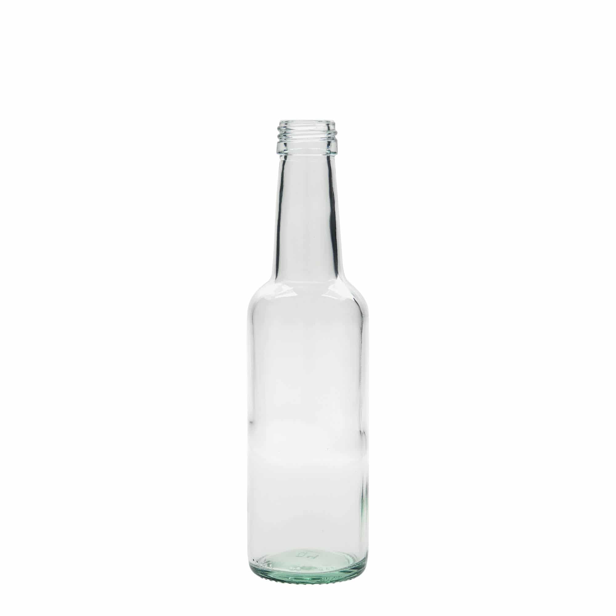 250 ml glasflaska med rak hals, öppning: PP 28