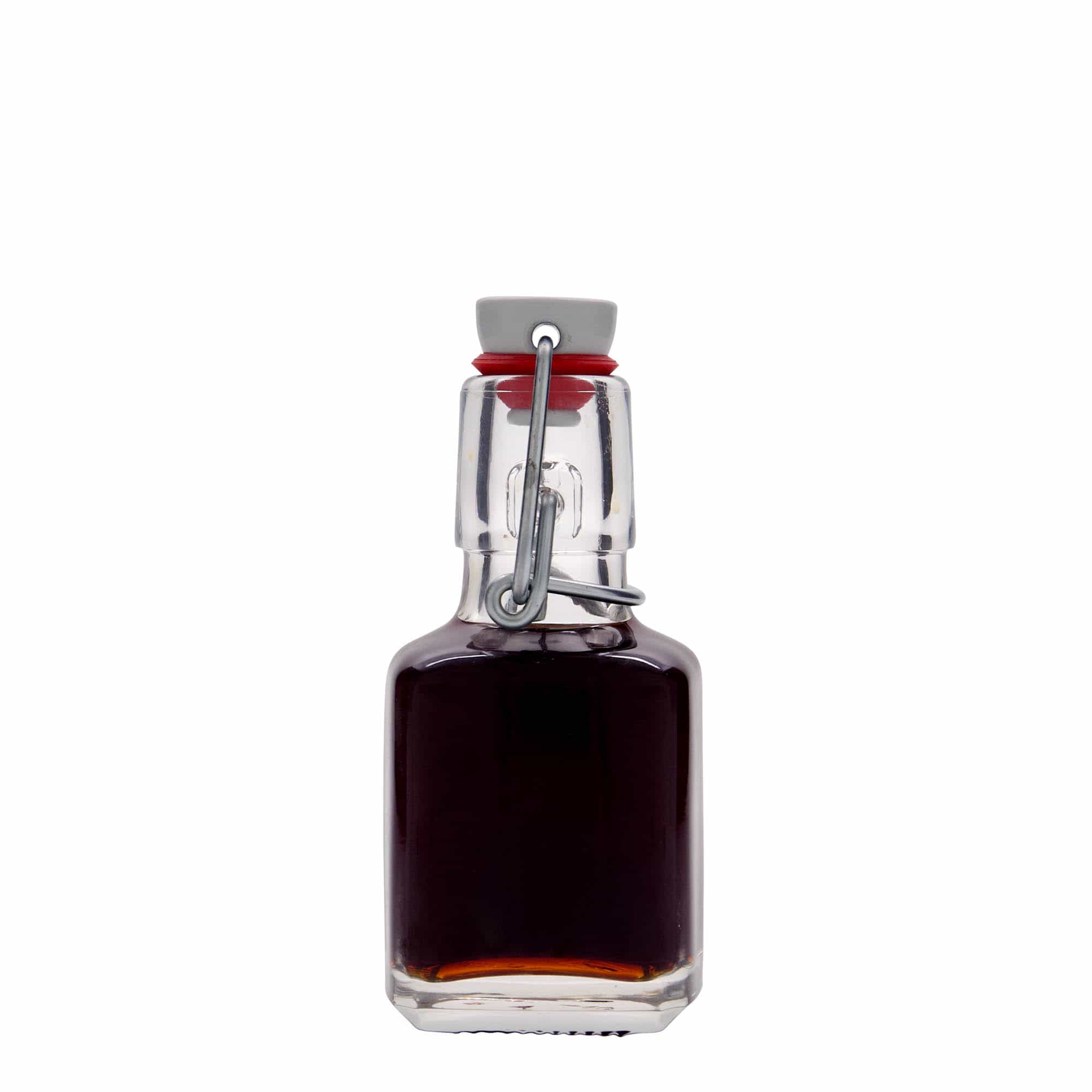 100 ml glasflaska 'Kubica', fyrkantig, öppning: bygelkork