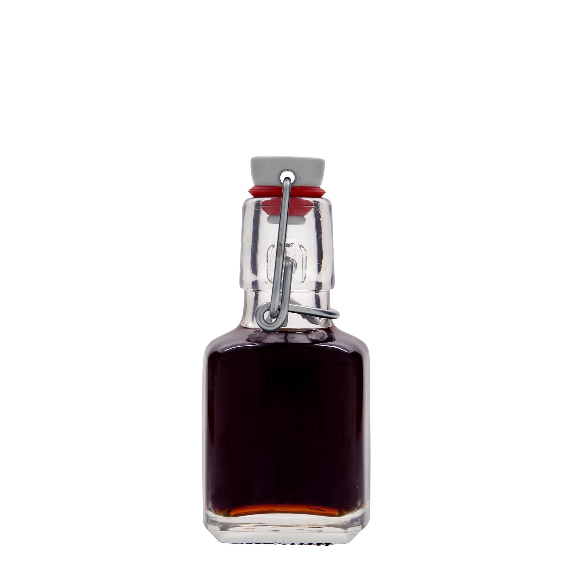 100 ml glasflaska 'Kubica', fyrkantig, öppning: bygelkork 100 ml glasflaska 'Kubica', fyrkantig, öppning: bygelkork