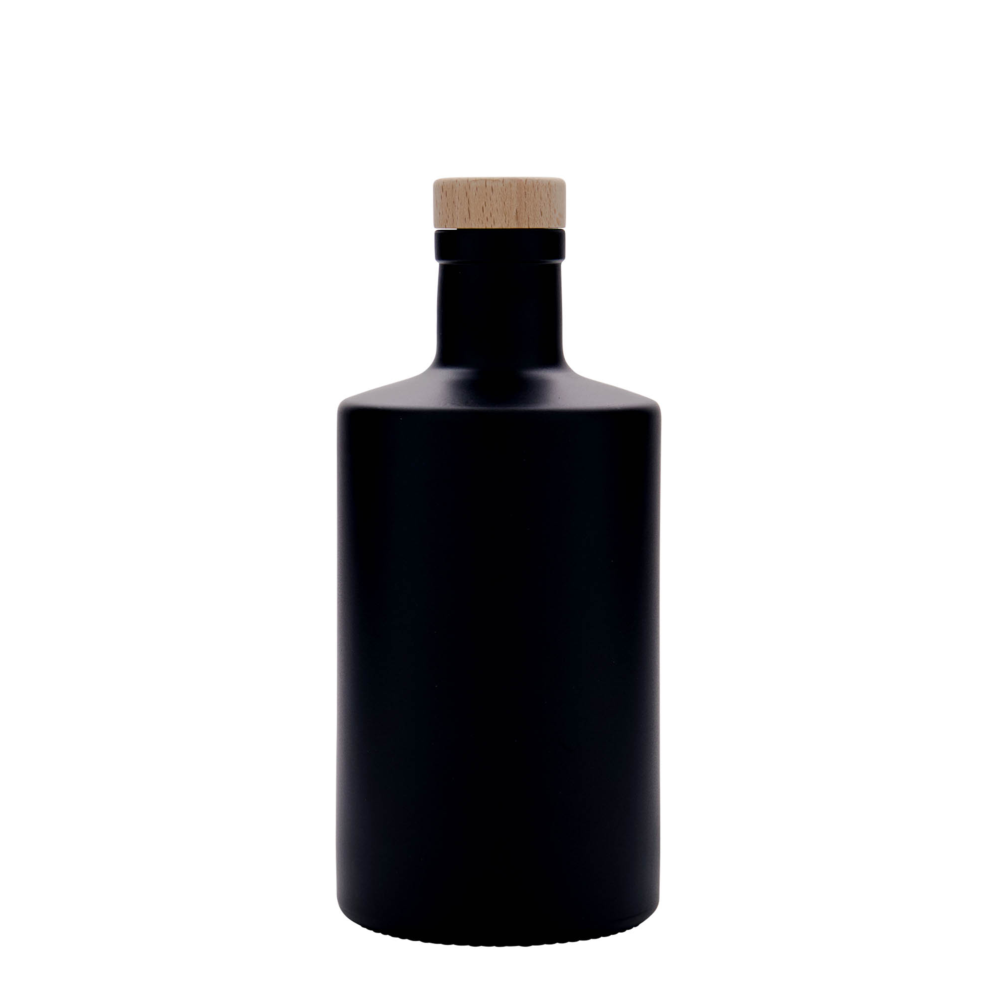 500 ml glasflaska 'Caroline', svart, öppning: kork