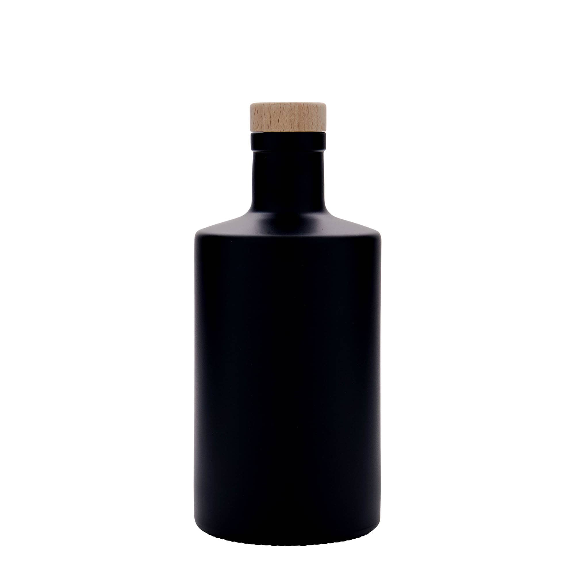 500 ml glasflaska 'Caroline', svart, öppning: kork