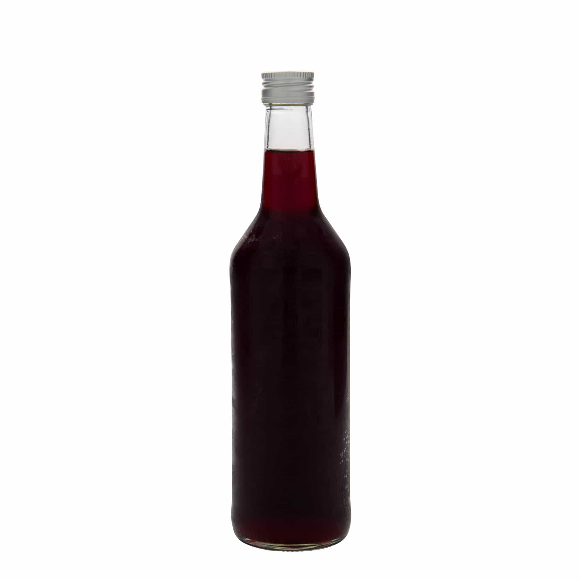 500 ml glasflaska rak hals, mynning: PP 28