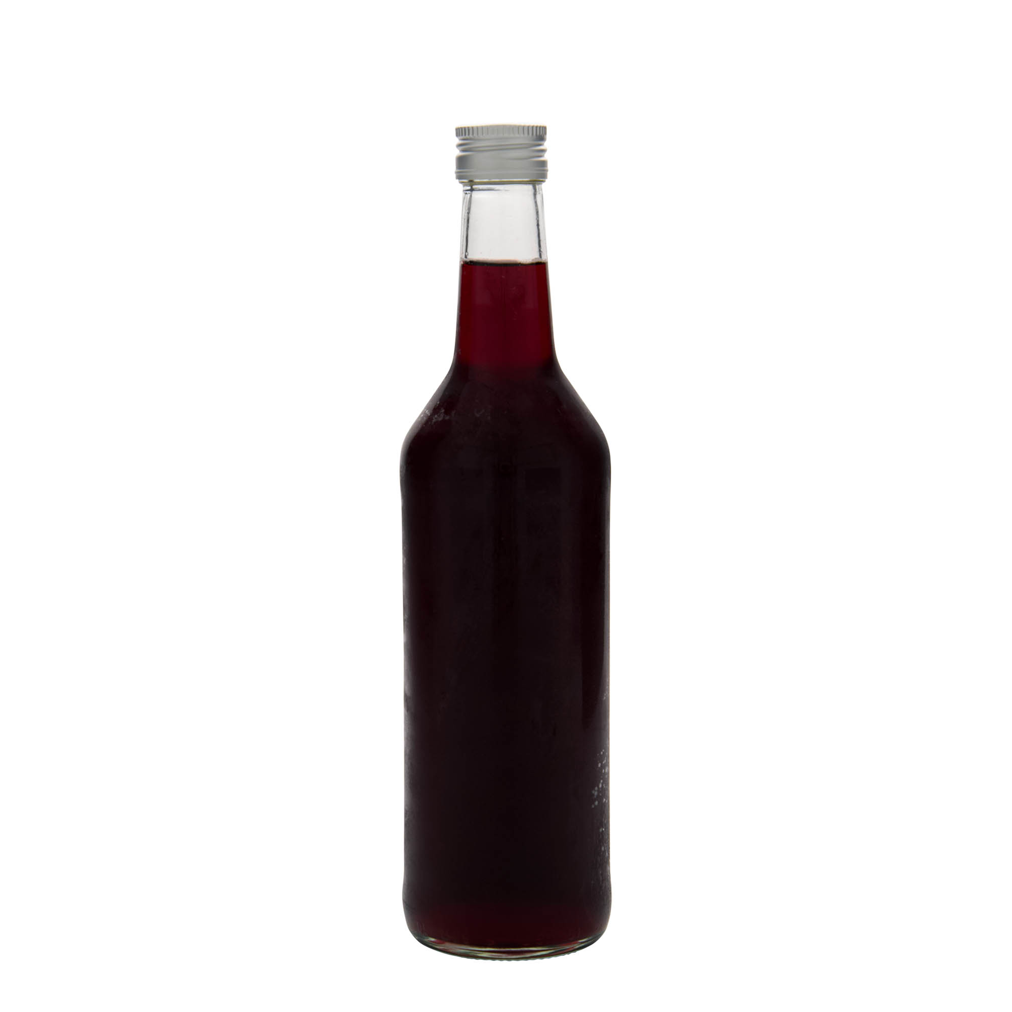 500 ml glasflaska med rak hals, öppning: PP 28