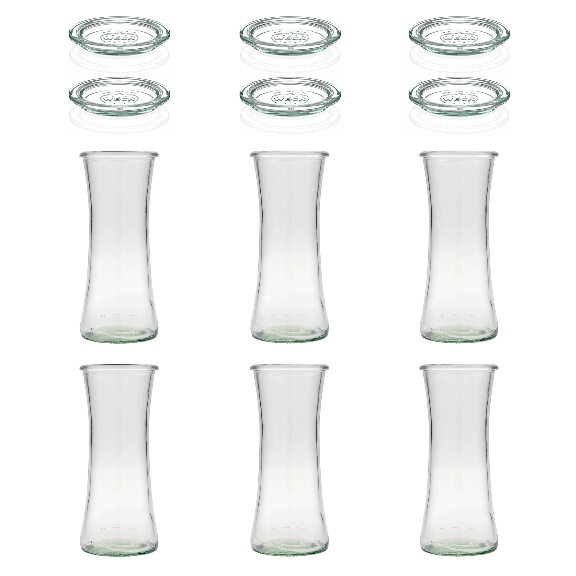 6x 730 ml WECK-gourmetglas med glaslock RR 80
