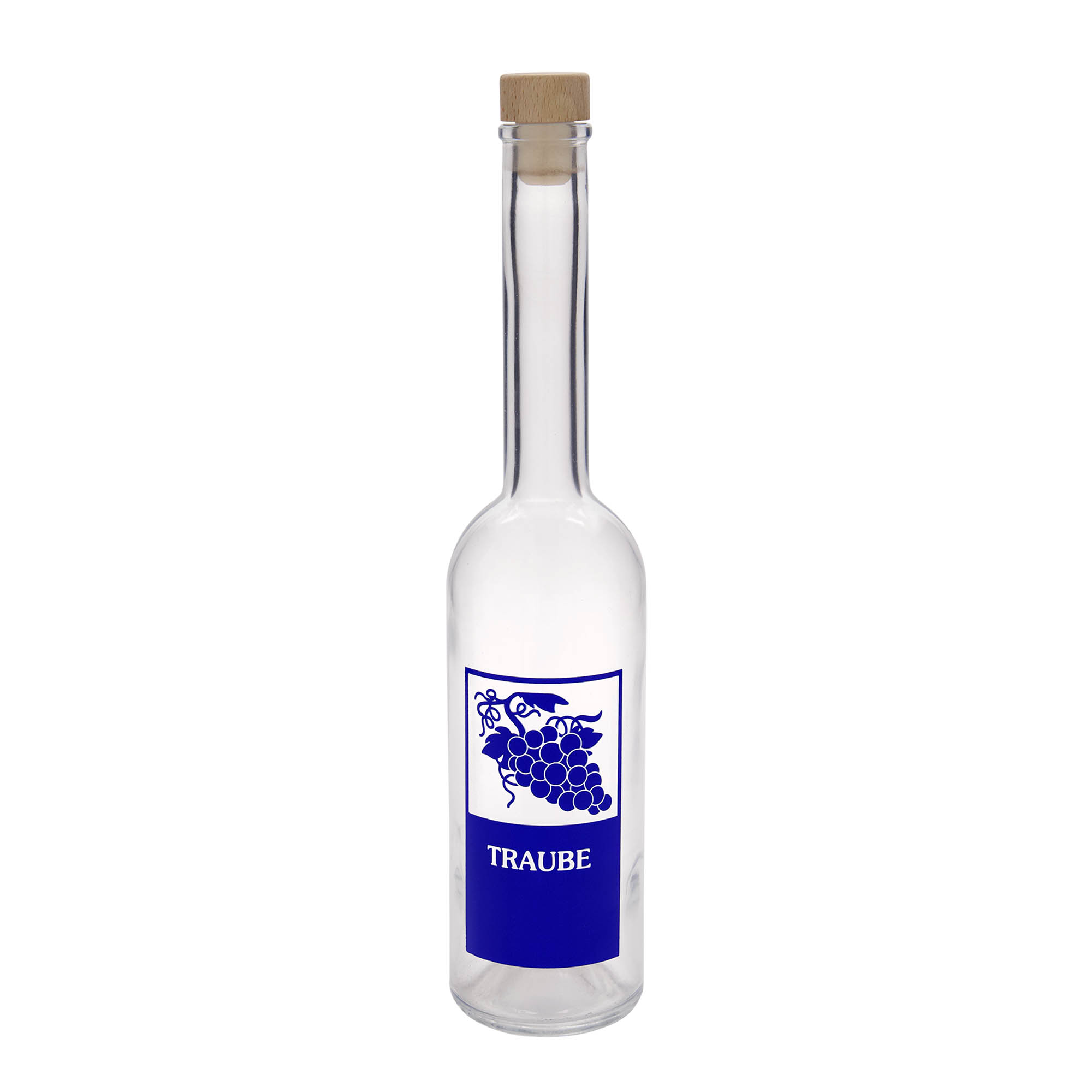 500 ml glasflaska 'Opera', motiv: druva, öppning: kork