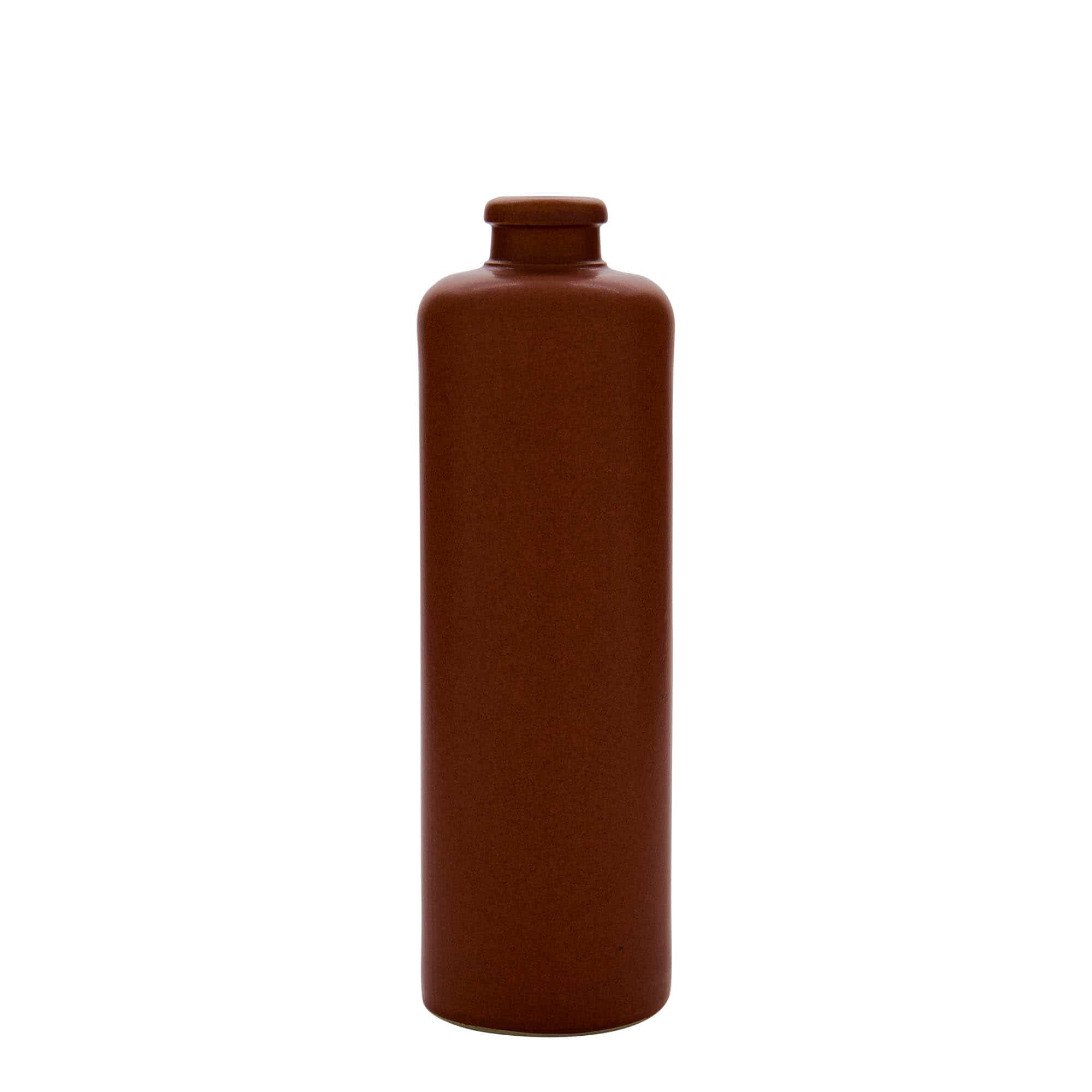 500 ml lerkrus, stengods, röd-brun, mynning: kork 500 ml lerkrus, stengods, röd-brun, mynning: kork