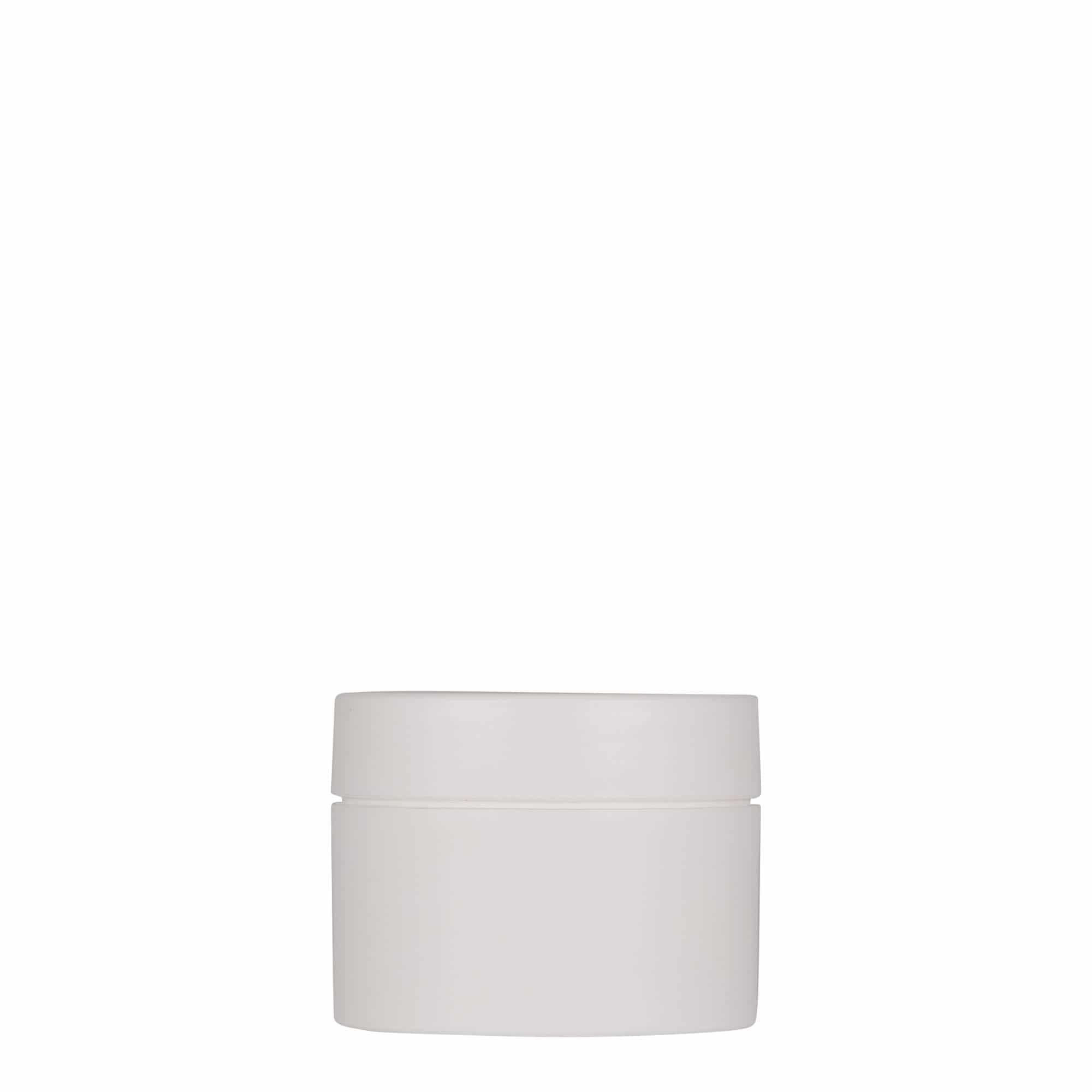 50 ml plastburk 'Antonella', PP, vit, mynning: skruvkapsel