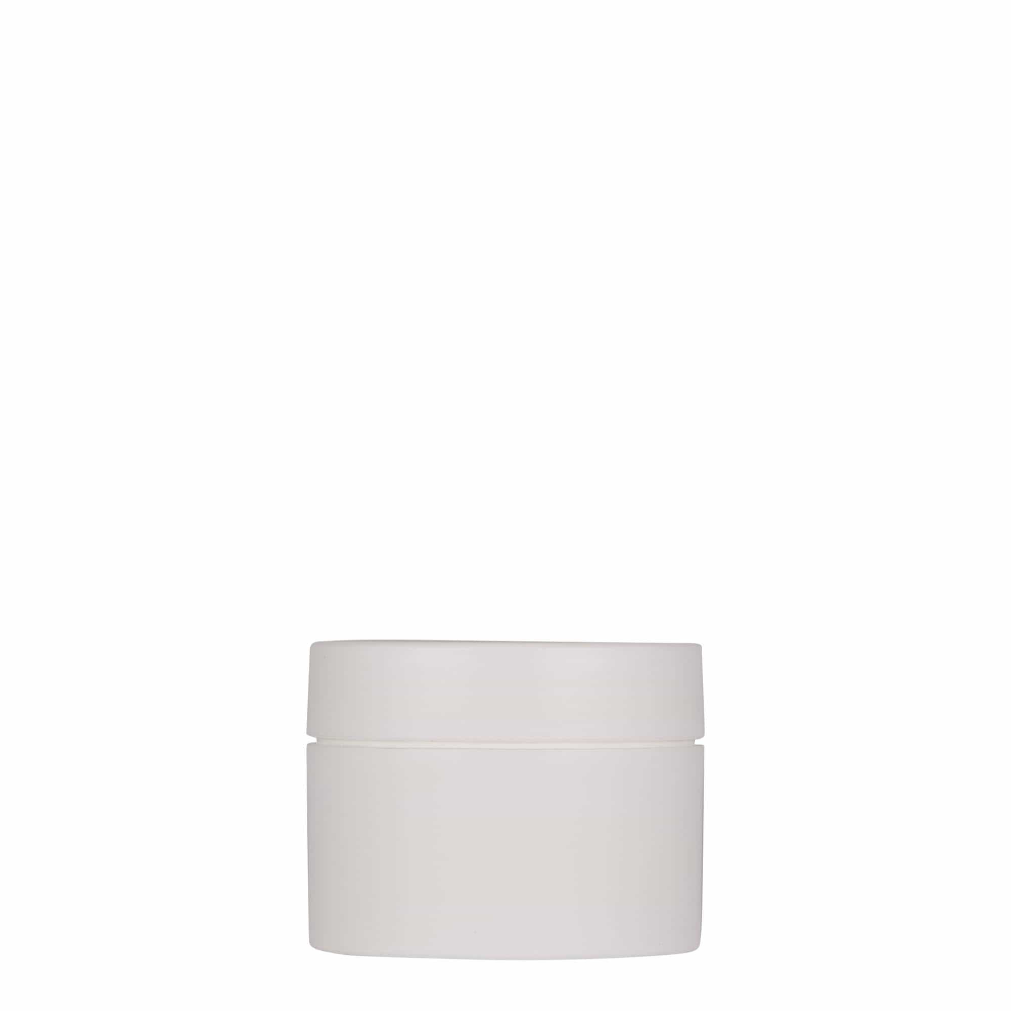 50 ml plastburk 'Antonella', PP, vit, öppning: skruvlock