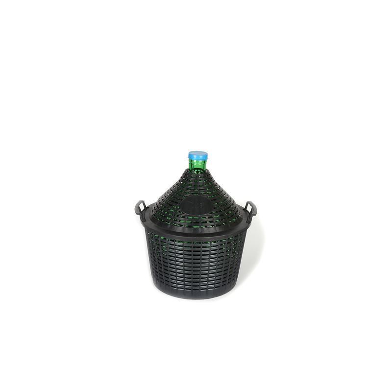 15 l ballongflaska med smal hals, glas, grön, öppning: påklämningslock 15 l ballongflaska med smal hals, glas, grön, öppning: påklämningslock