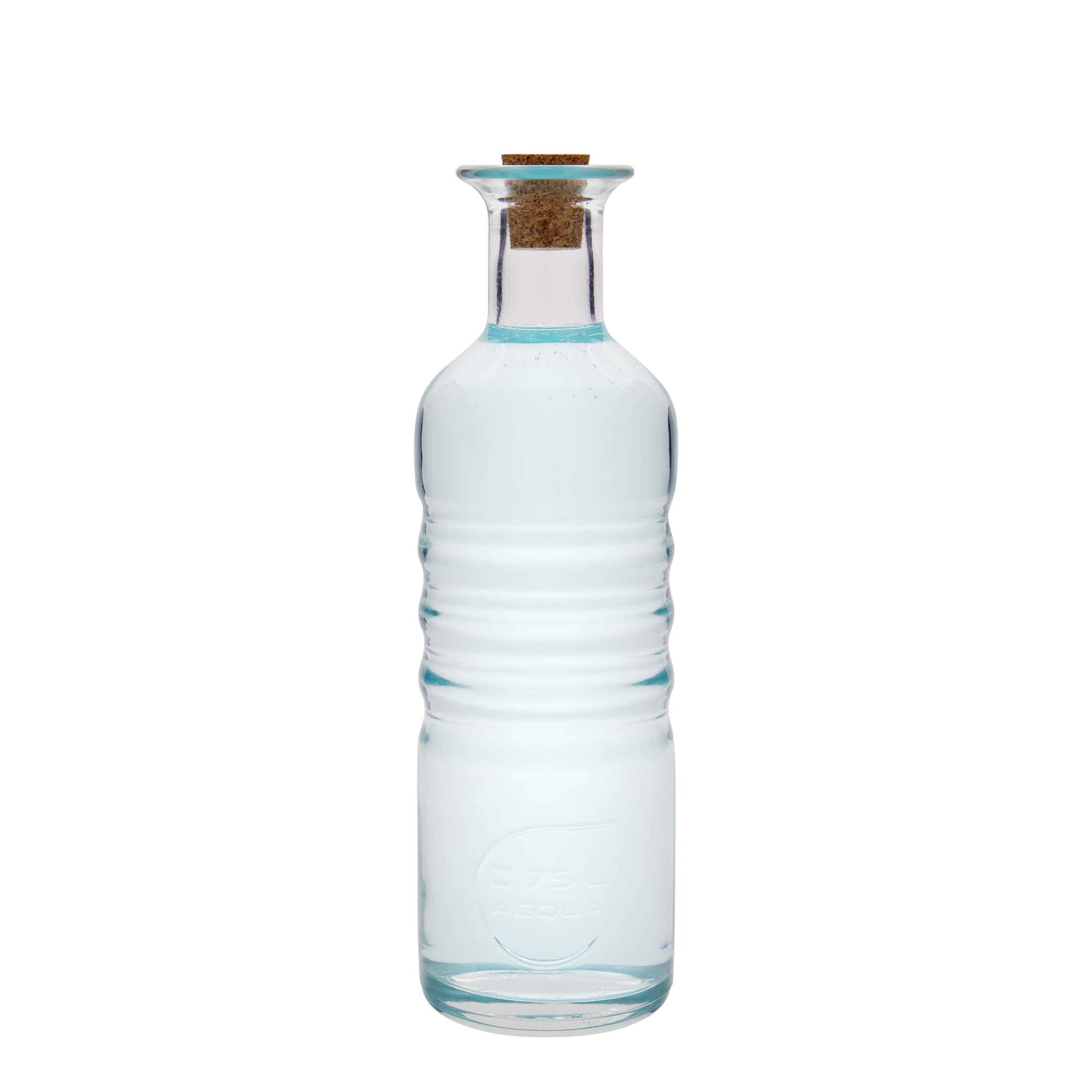 750 ml glasflaska 'Optima Acqua', öppning: kork