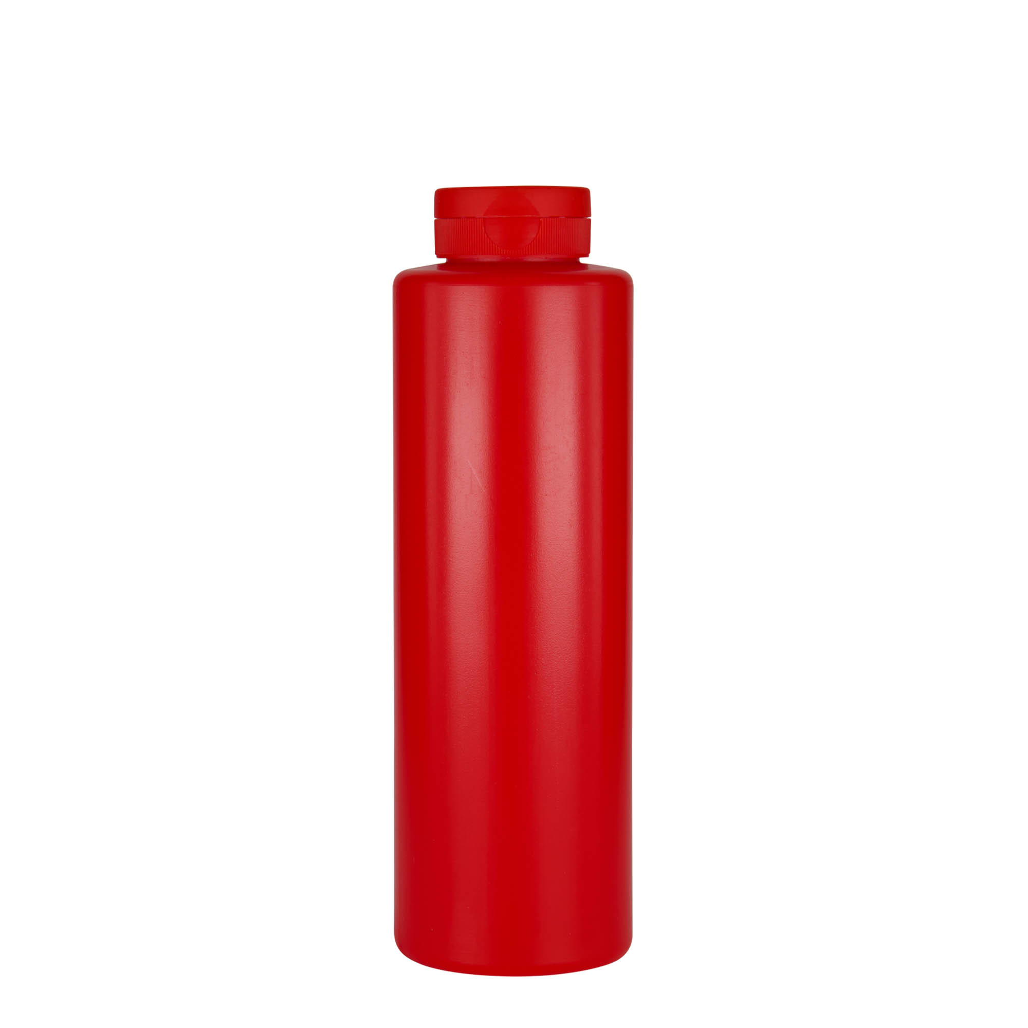 500 ml såsflaska, LDPE-plast, röd, mynning: 38/400
