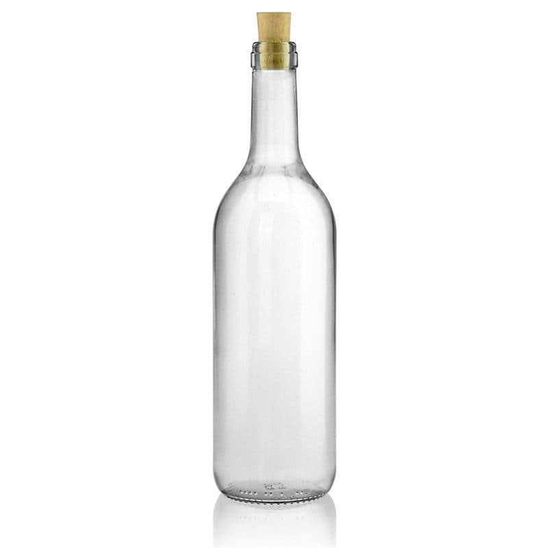 750 ml glasflaska 'Bordeaux', mynning: kork