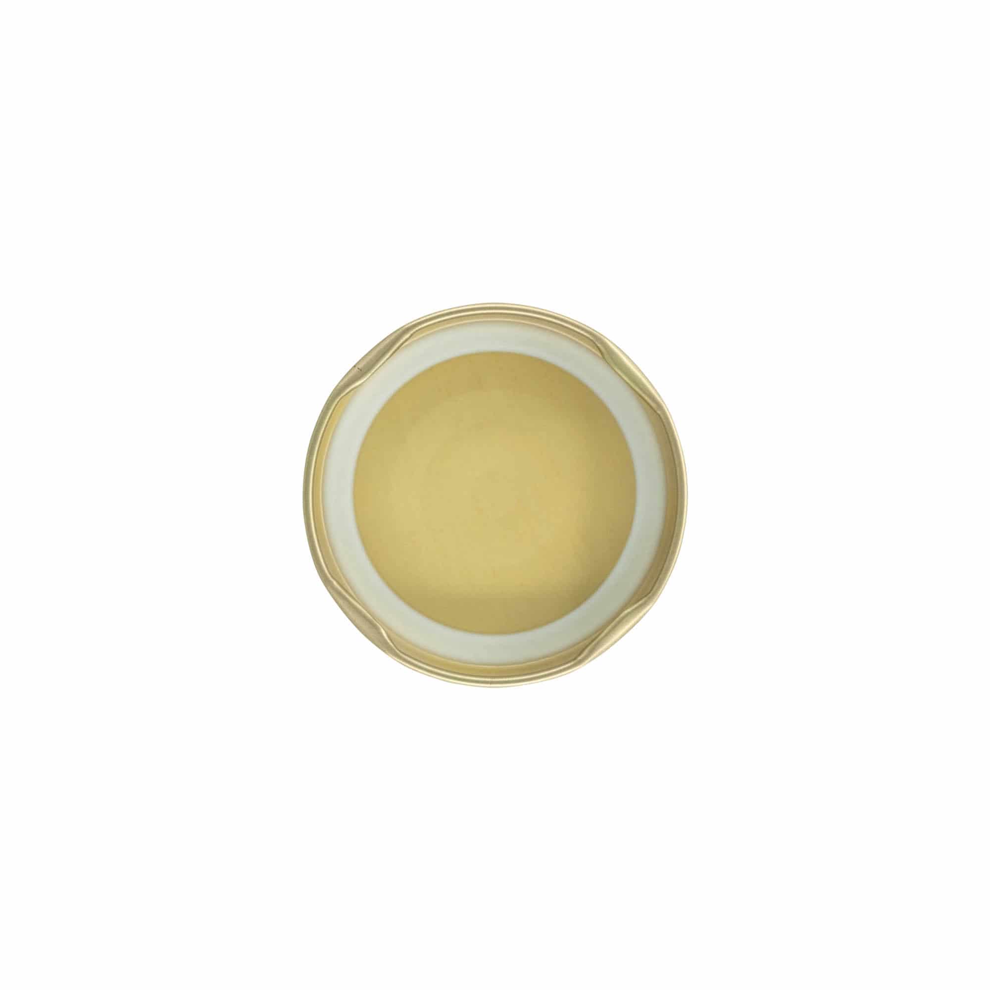 Twist-off-lock, plåt, guld, för öppning: TO 58 Twist-off-lock, plåt, guld, för öppning: TO 58