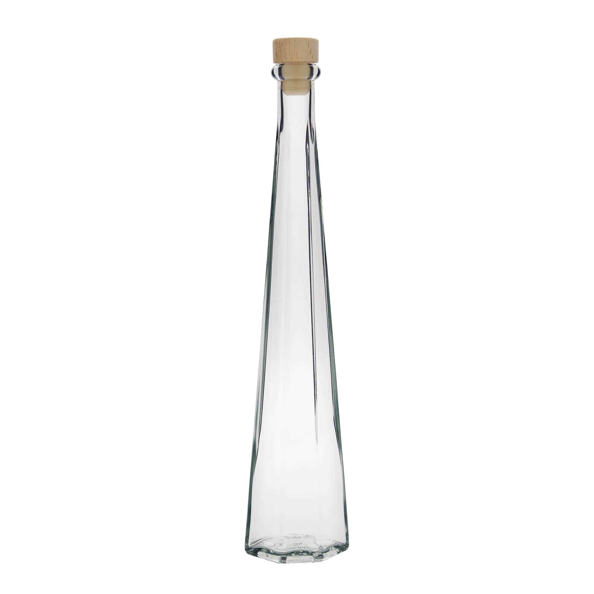 200 ml glasflaska 'Dama Sexta', sexkantig, mynning: kork
