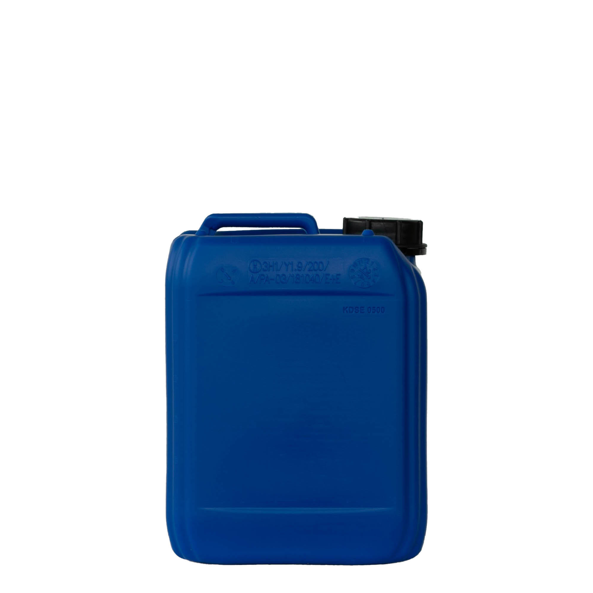 5 l dunk, rektangulär, HDPE-plast, blå, öppning: ND 55 5 l dunk, rektangulär, HDPE-plast, blå, öppning: ND 55