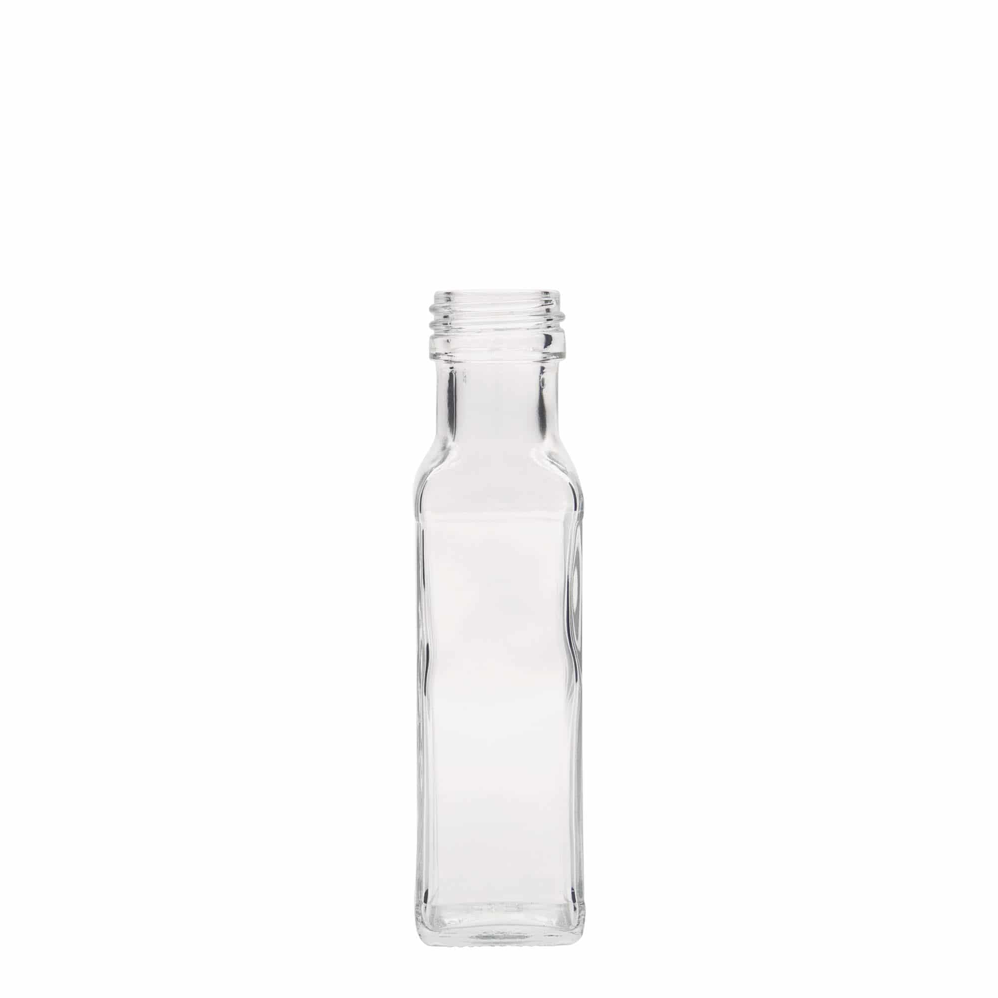 100 ml glasflaska 'Marasca', kvadratisk, mynning: PP 31,5 100 ml glasflaska 'Marasca', kvadratisk, mynning: PP 31,5