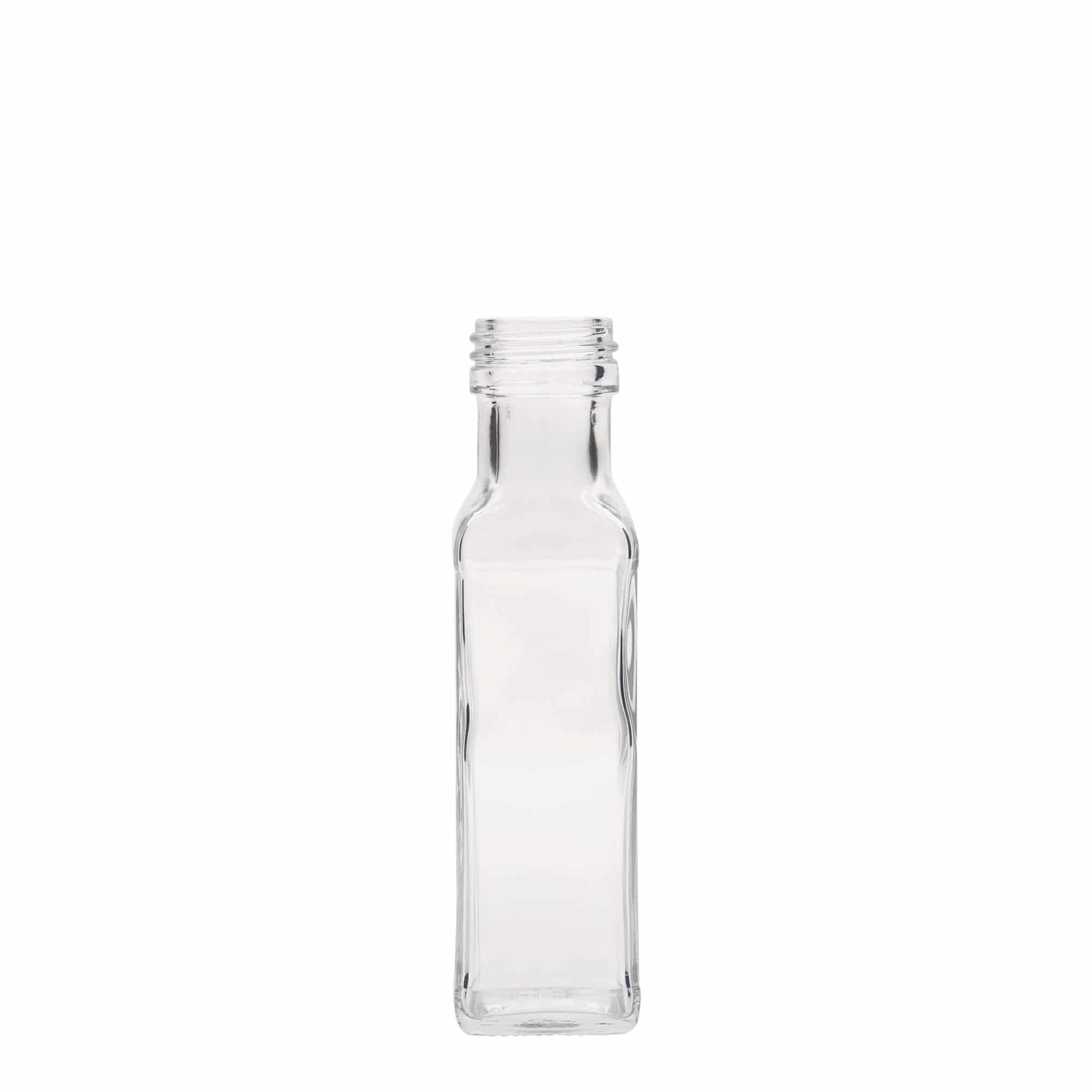 100 ml glasflaska 'Marasca', fyrkantig, öppning: PP 31,5