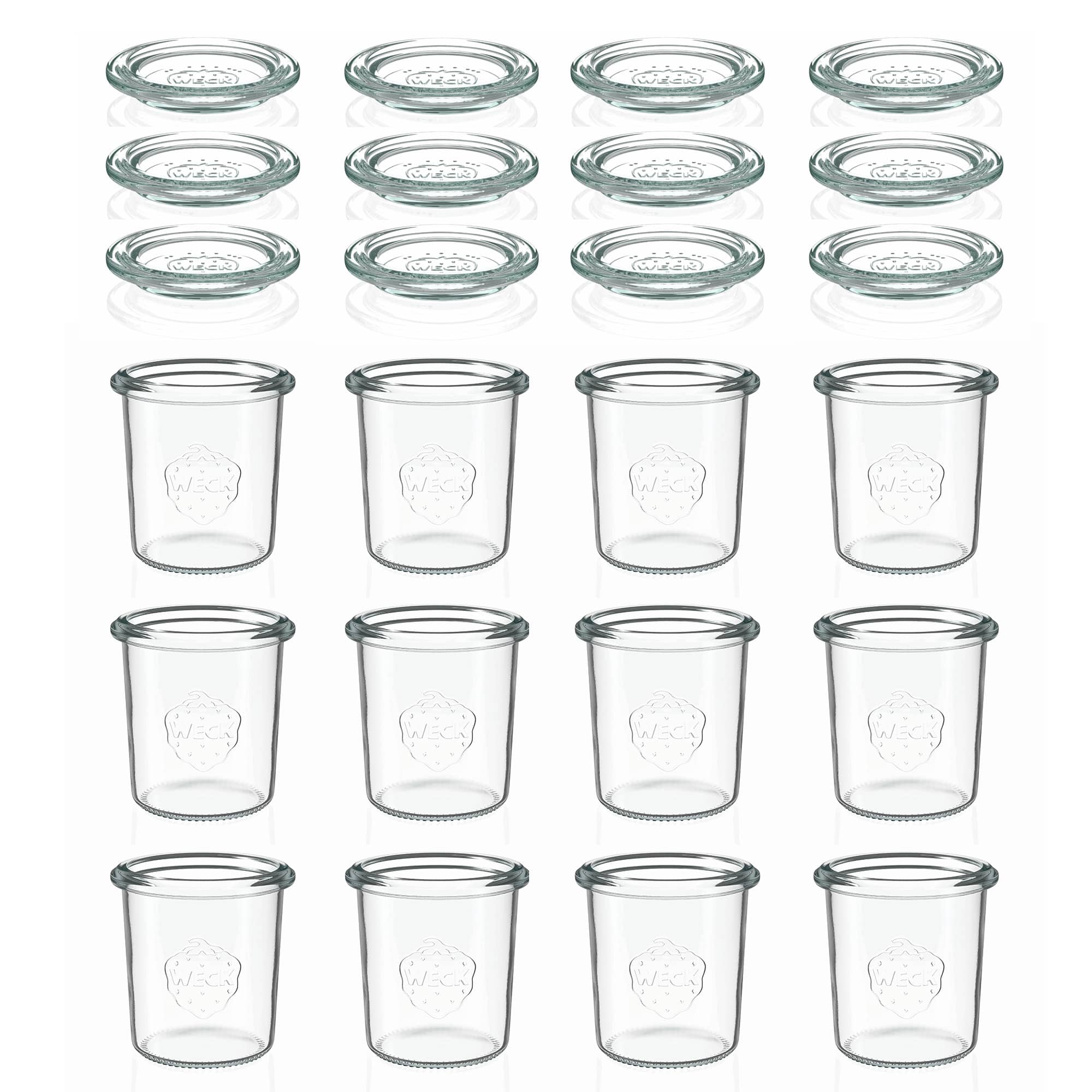 12x 160 ml WECK-störtglas med glaslock RR 60
